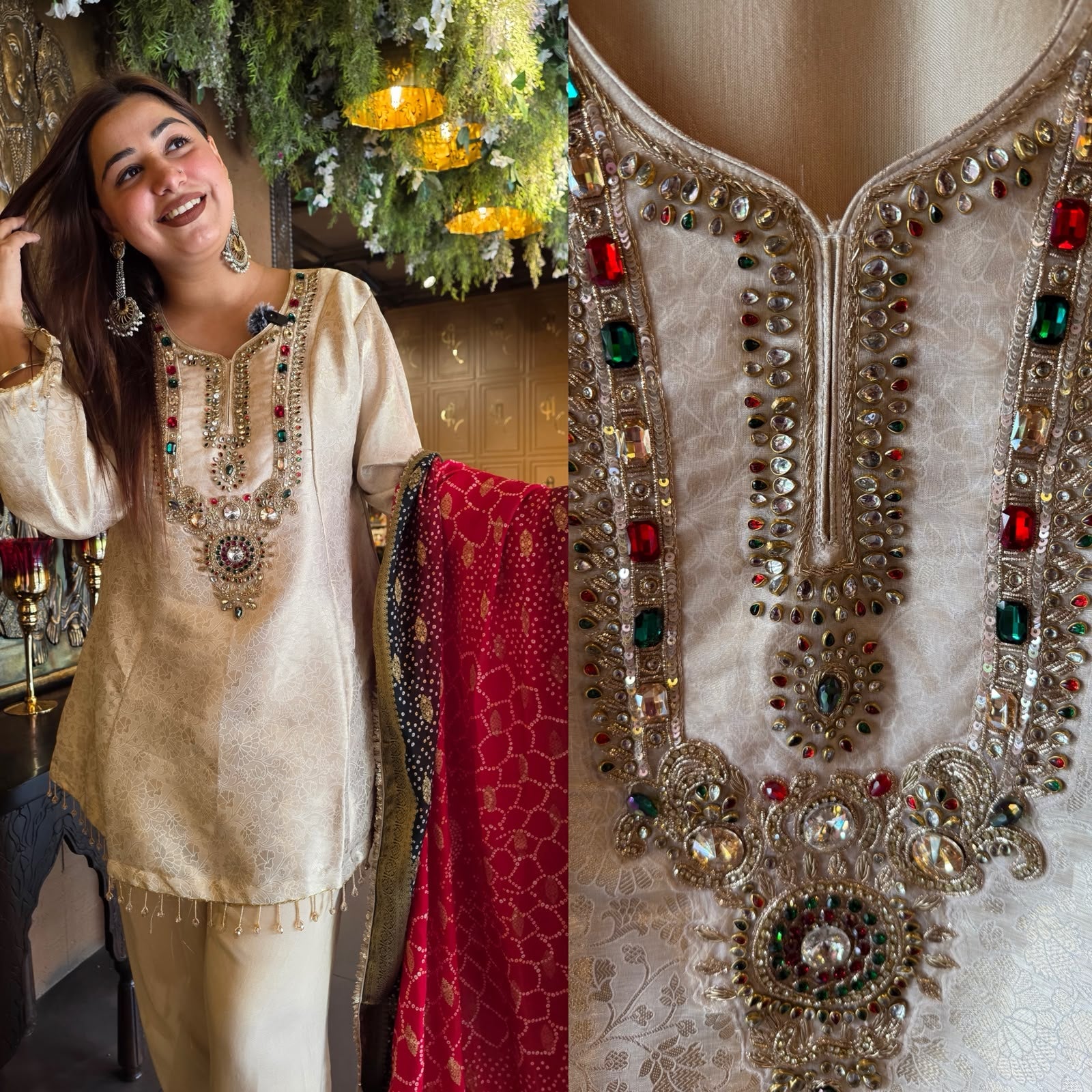 Ivory Heritage Brocade Suit Set