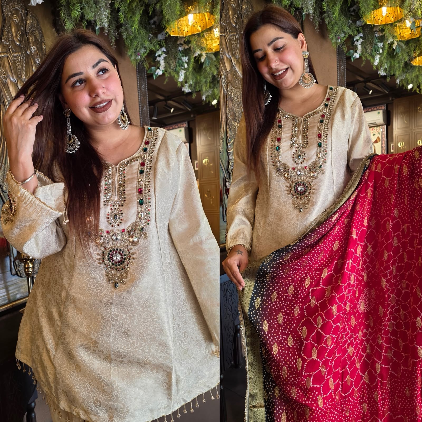 Ivory Heritage Brocade Suit Set