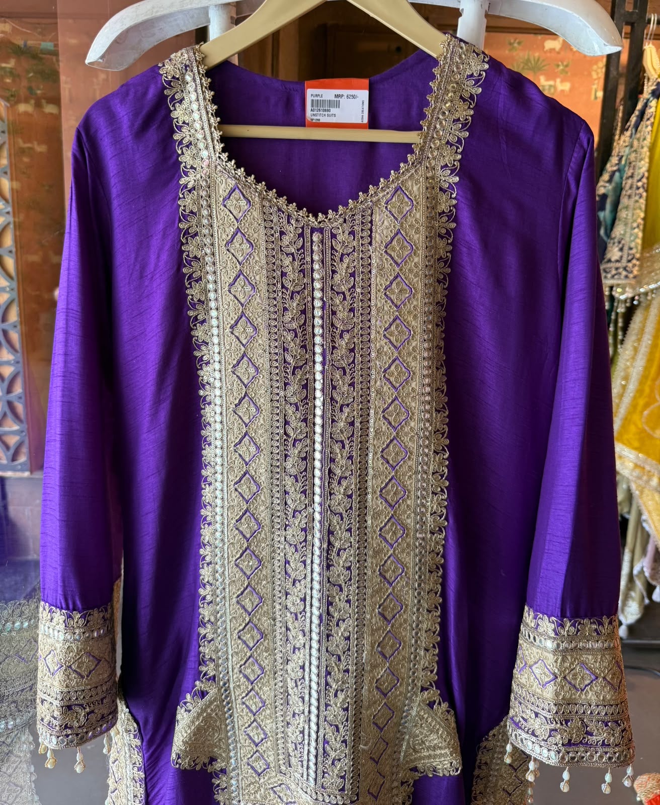 Traditional embroidered kurta set