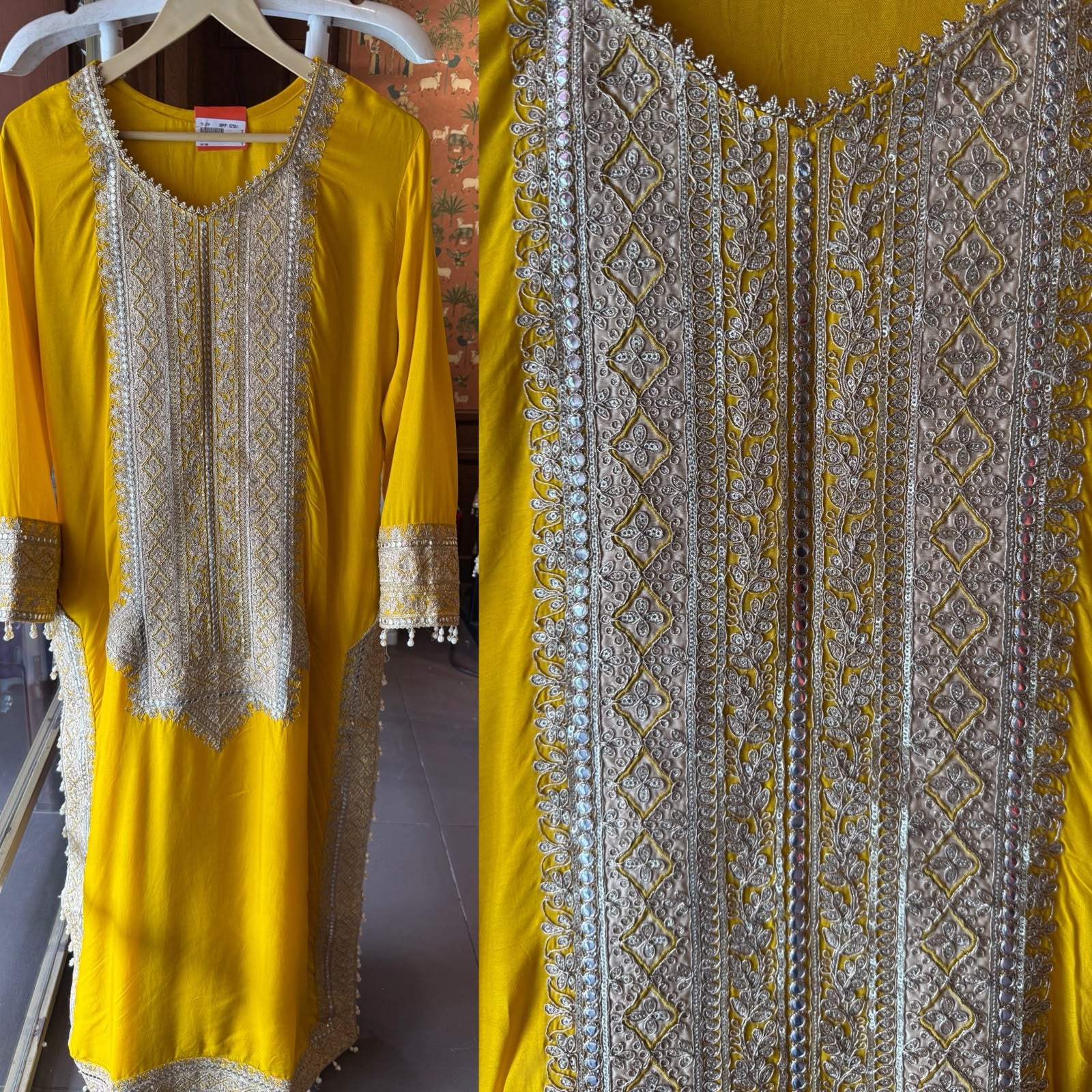 Traditional embroidered kurta set