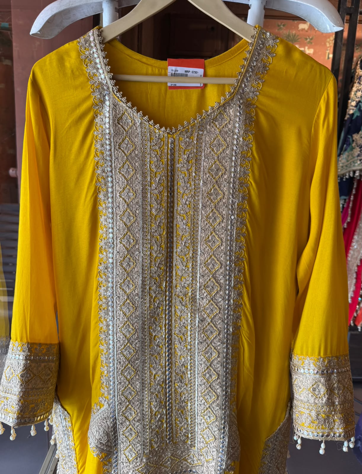 Traditional embroidered kurta set