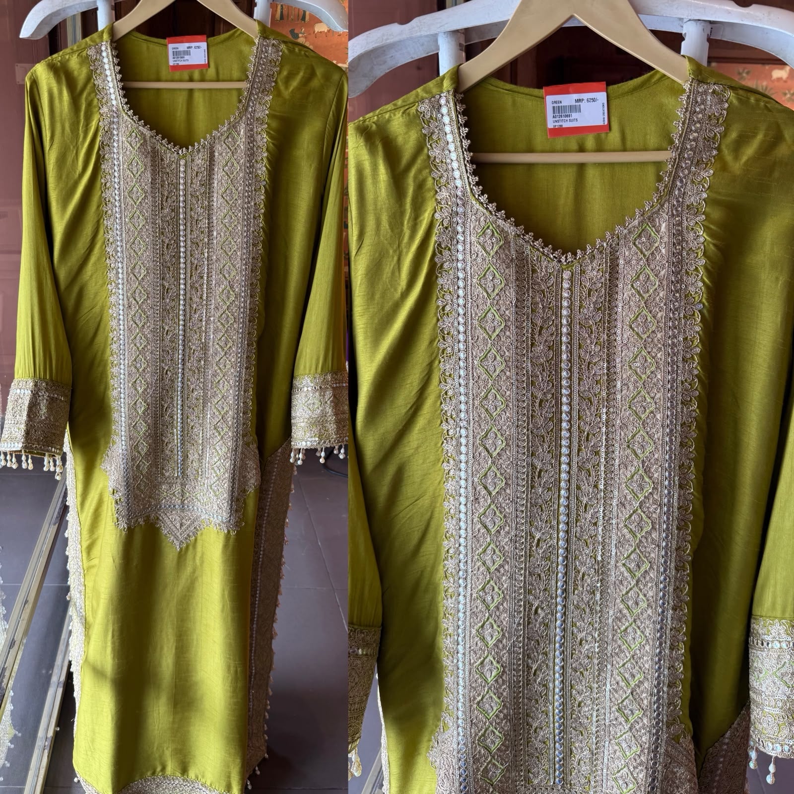 Traditional embroidered kurta set