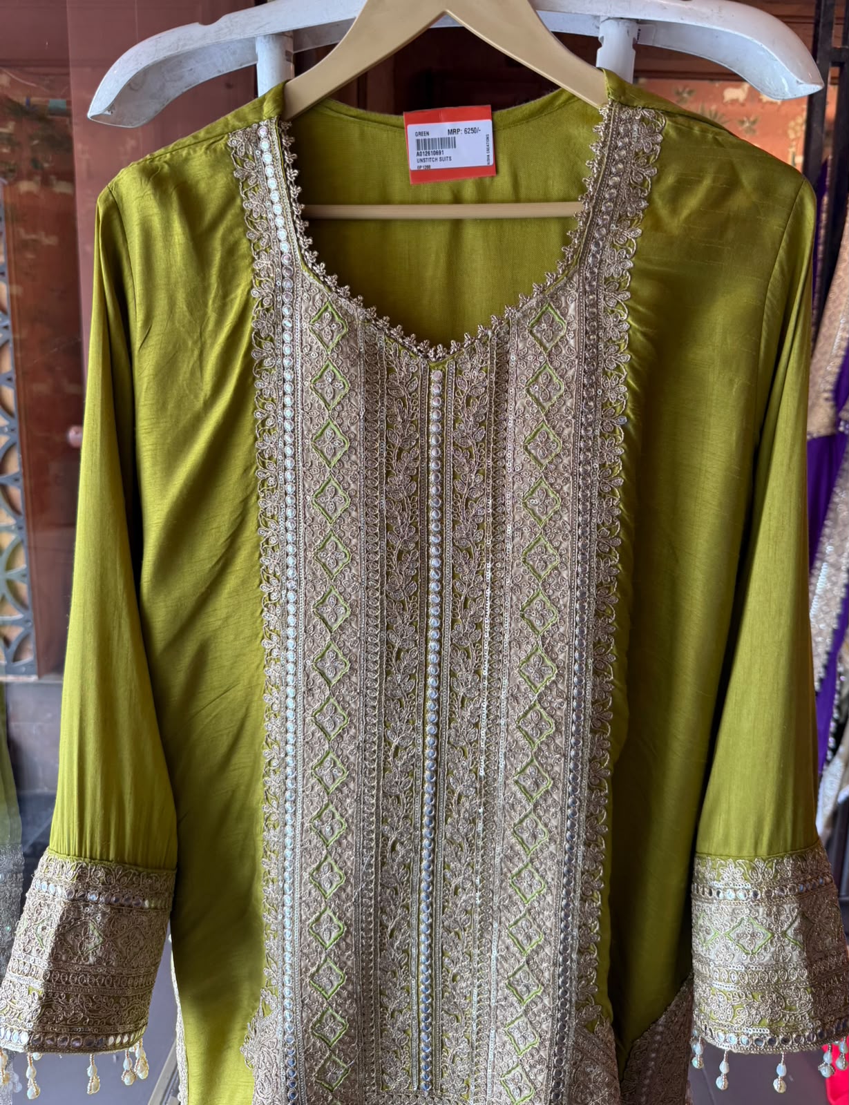 Traditional embroidered kurta set