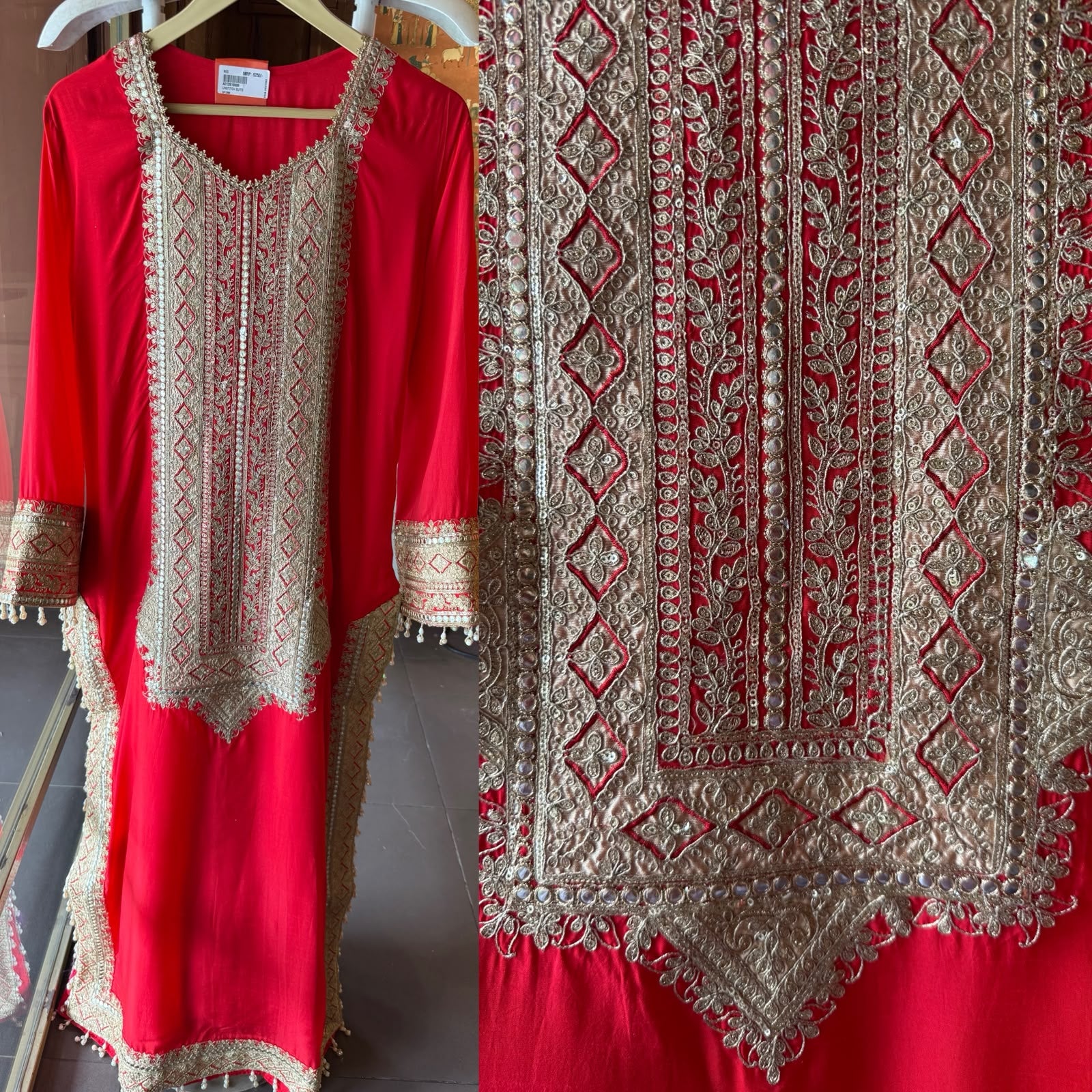 Traditional embroidered kurta set