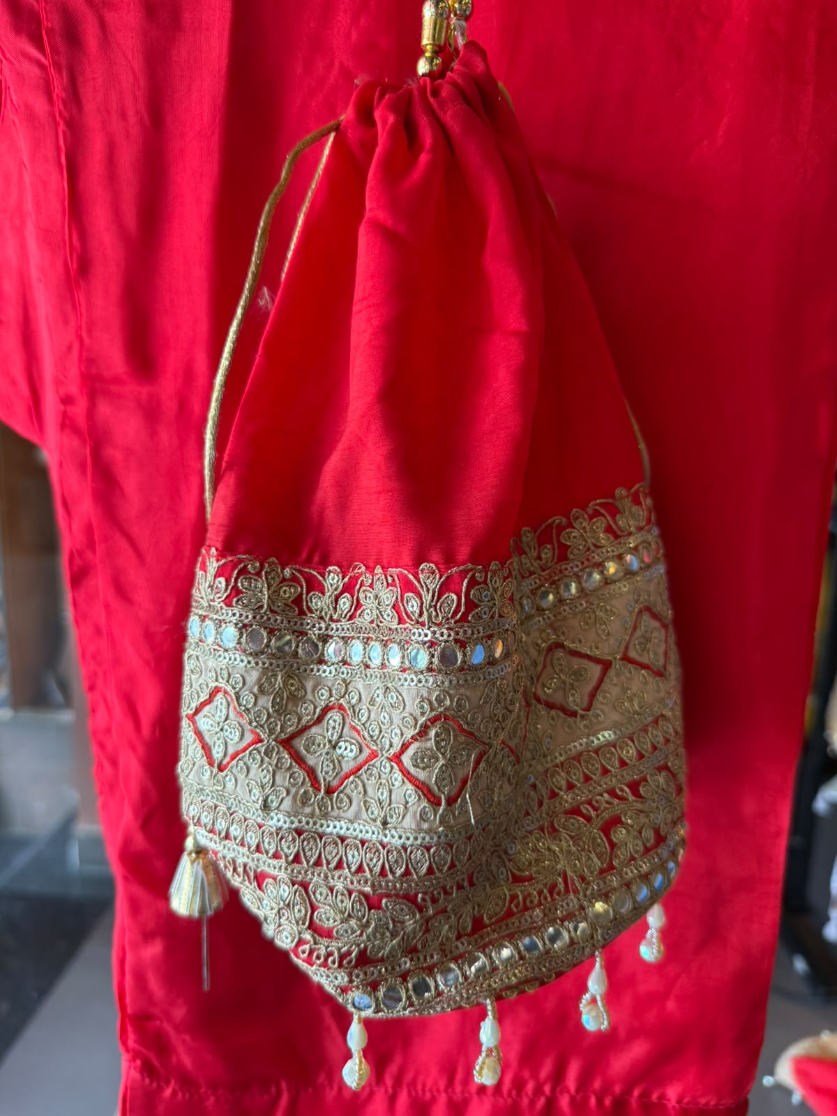 Traditional embroidered kurta set
