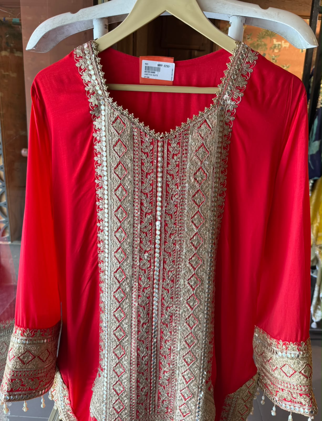Traditional embroidered kurta set
