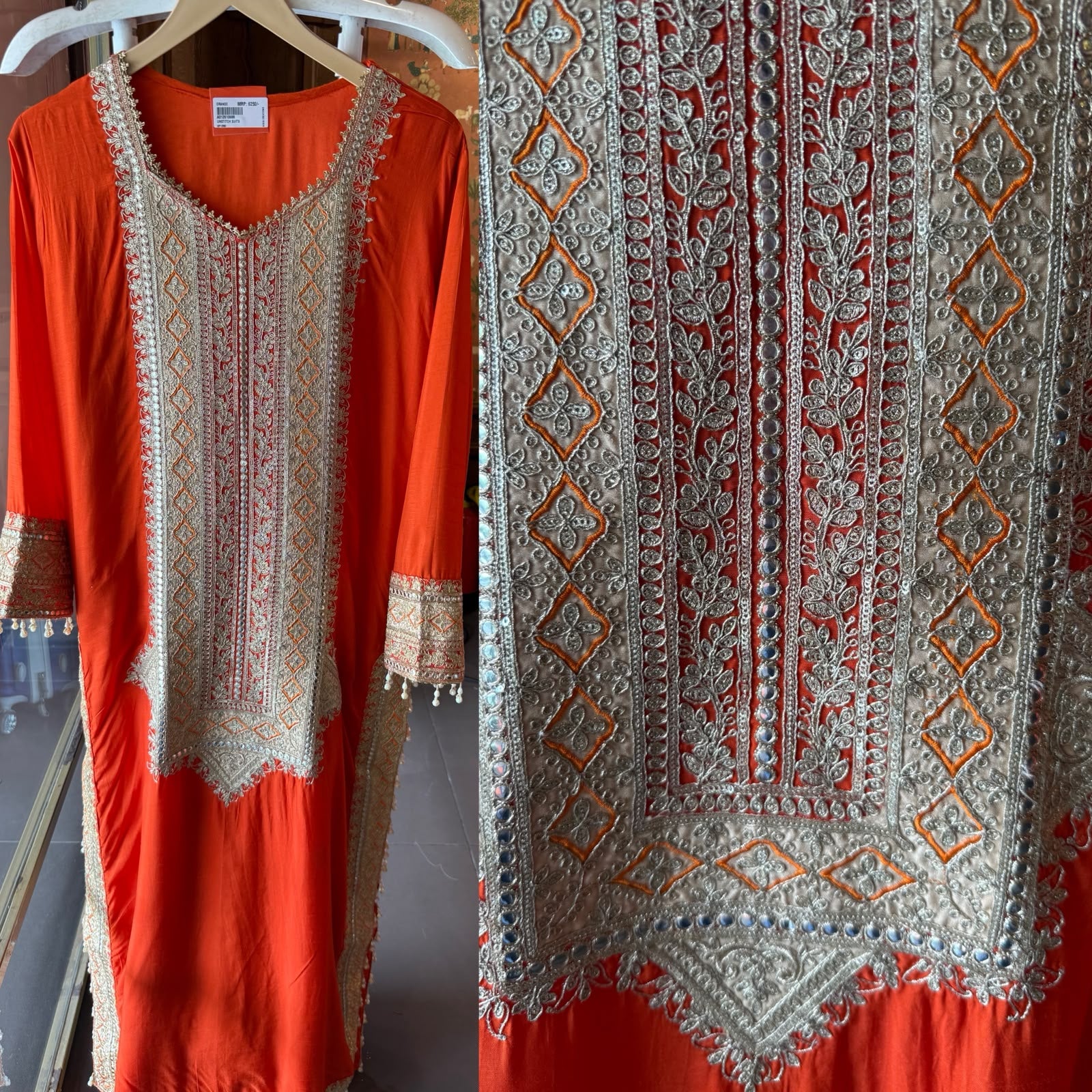 Traditional embroidered kurta set