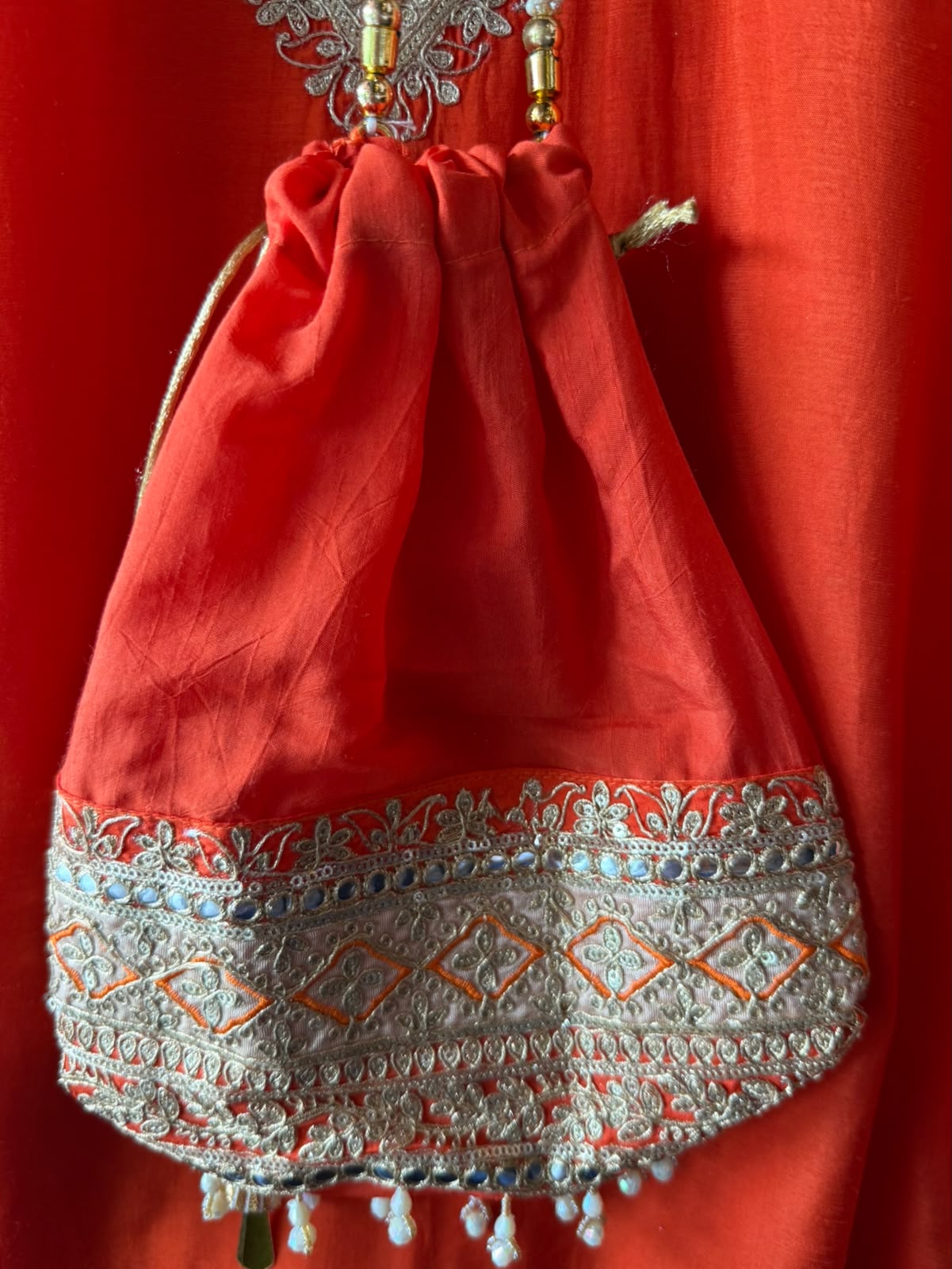 Traditional embroidered kurta set