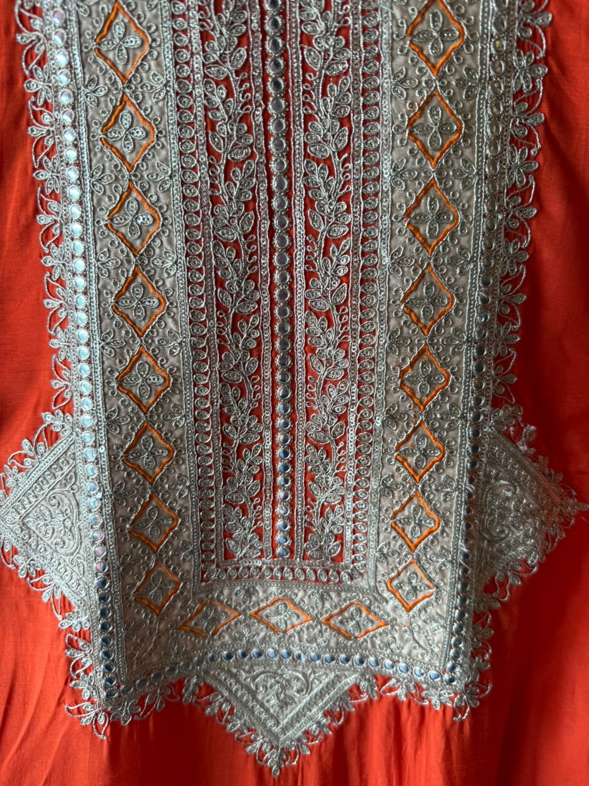 Traditional embroidered kurta set