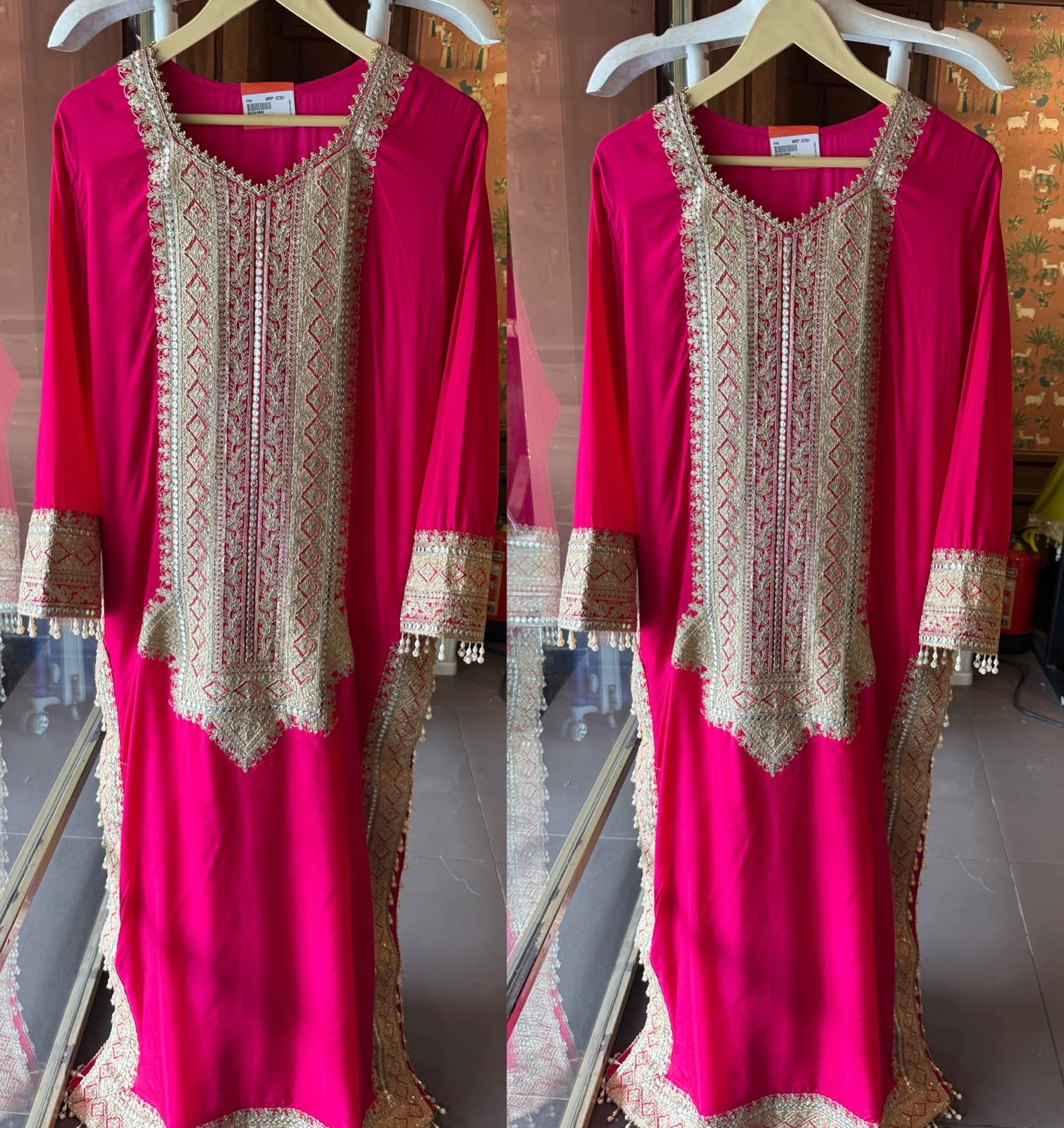 Traditional embroidered kurta set