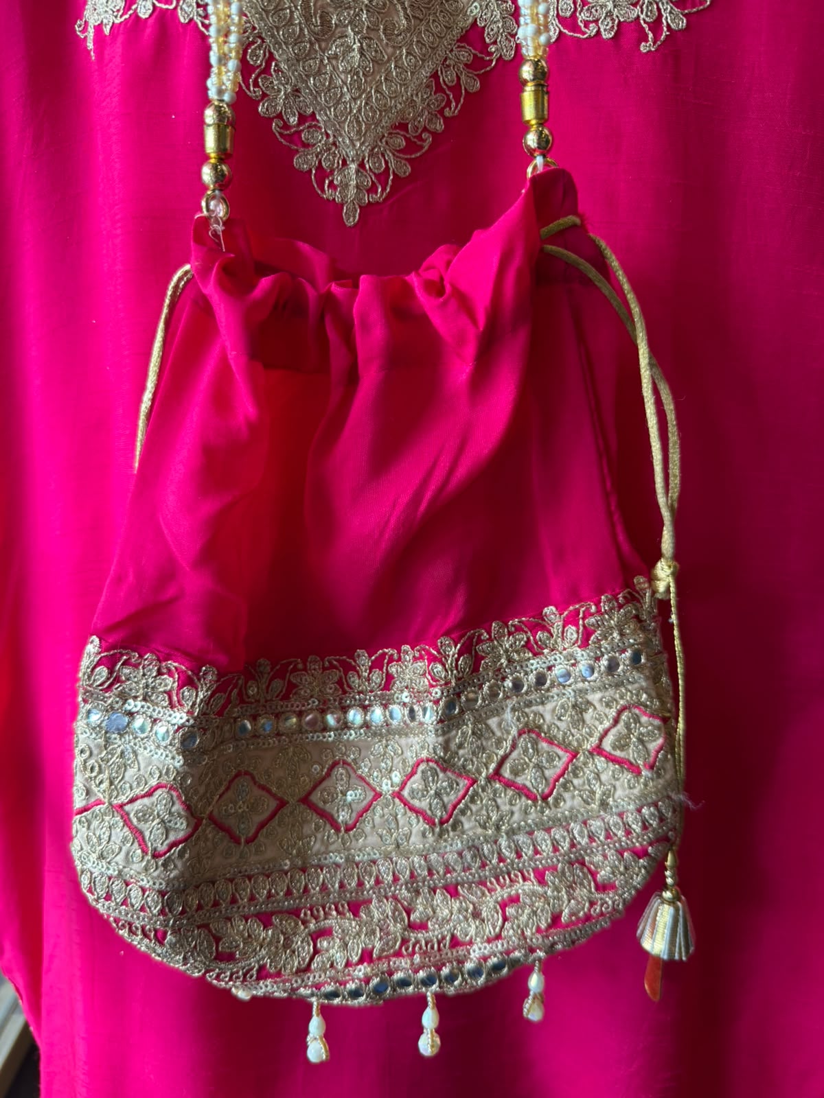 Traditional embroidered kurta set