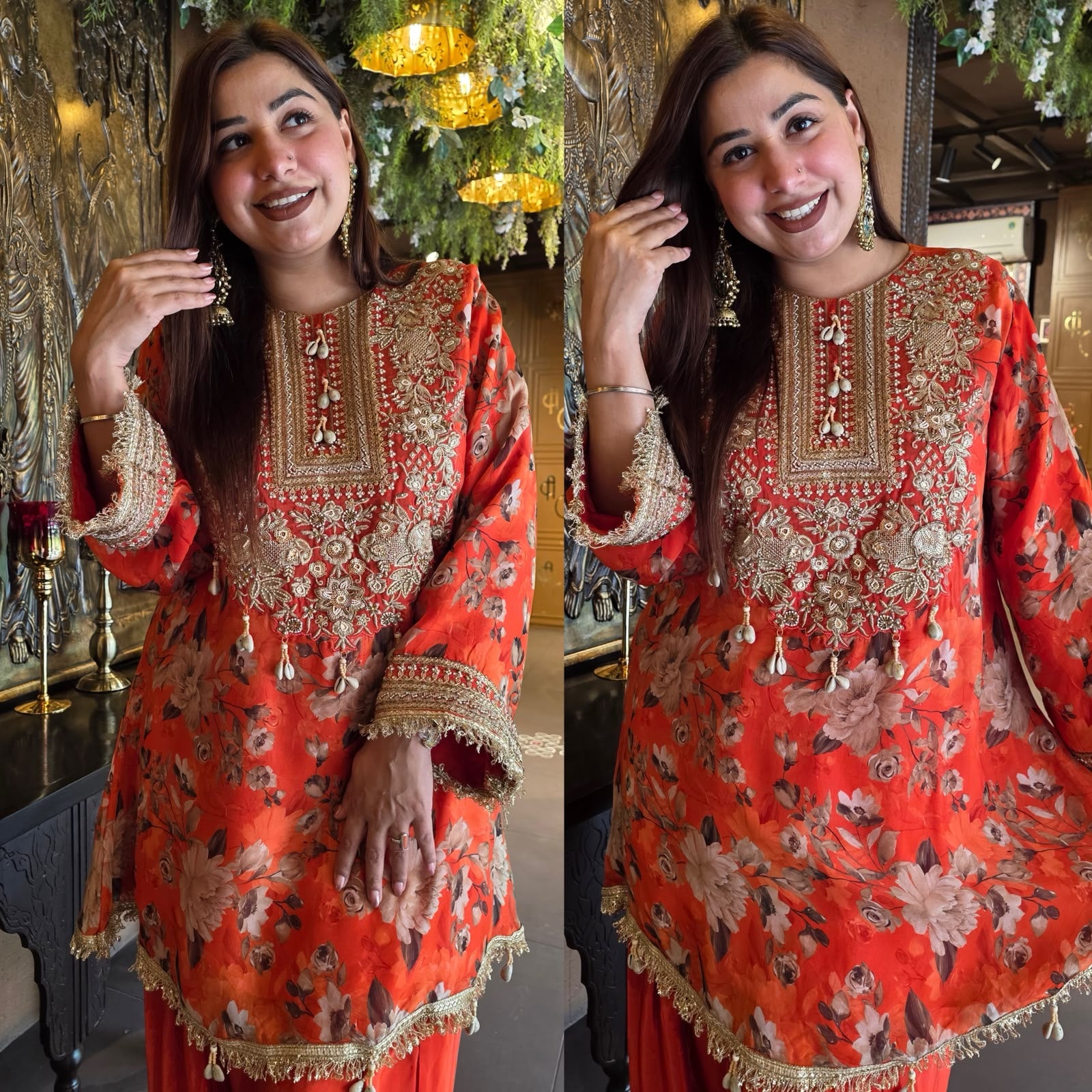 Traditional Indian with Farshi salwar