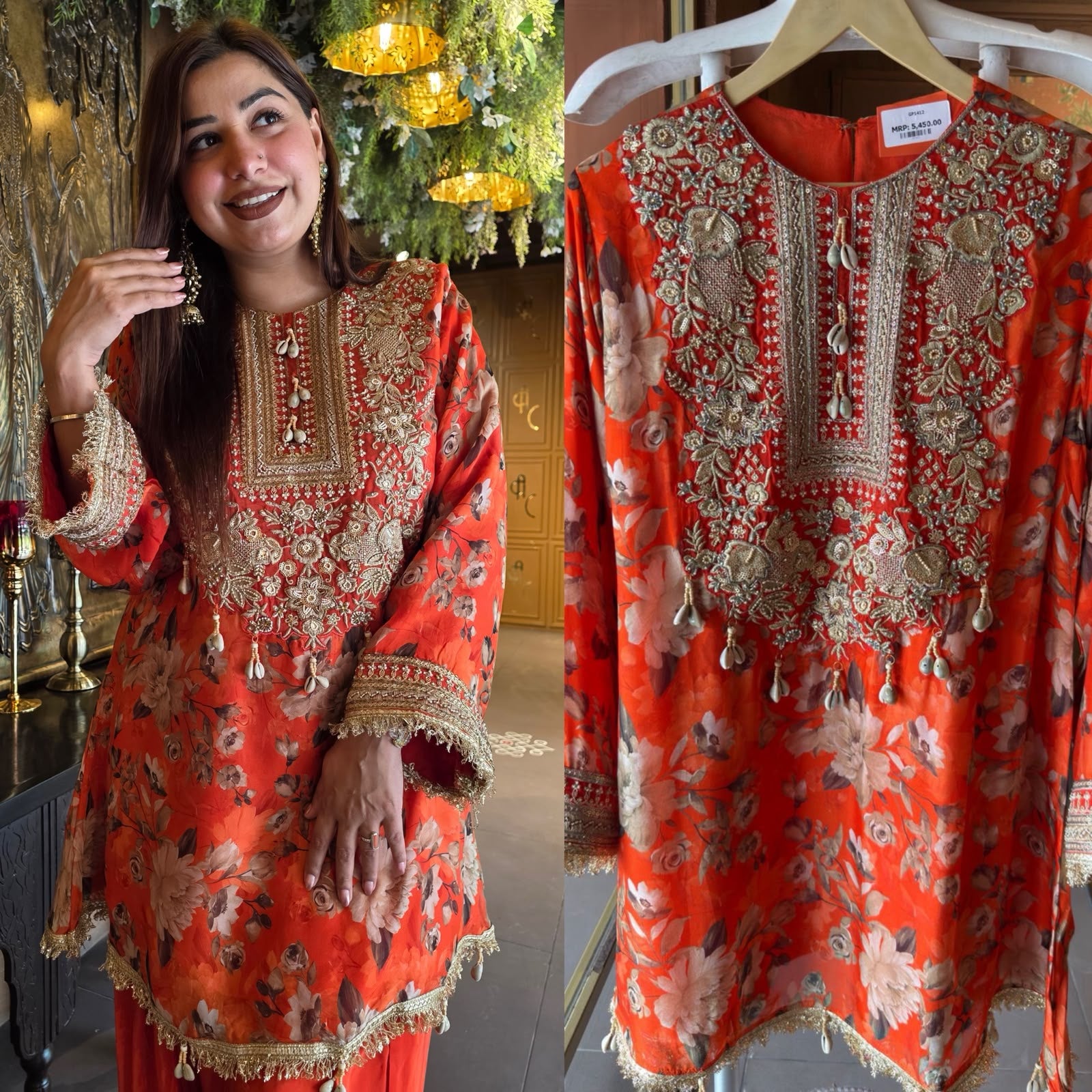 Traditional Indian with Farshi salwar