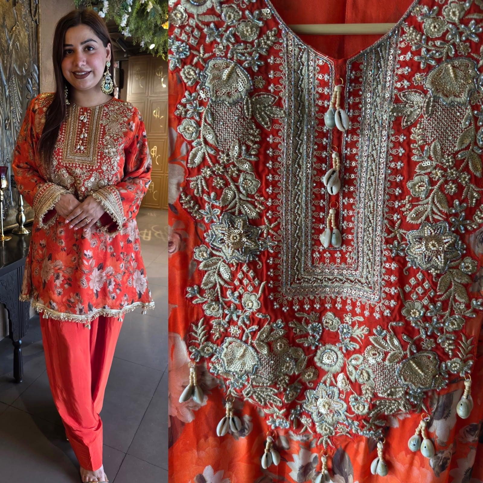 Traditional Indian with Farshi salwar