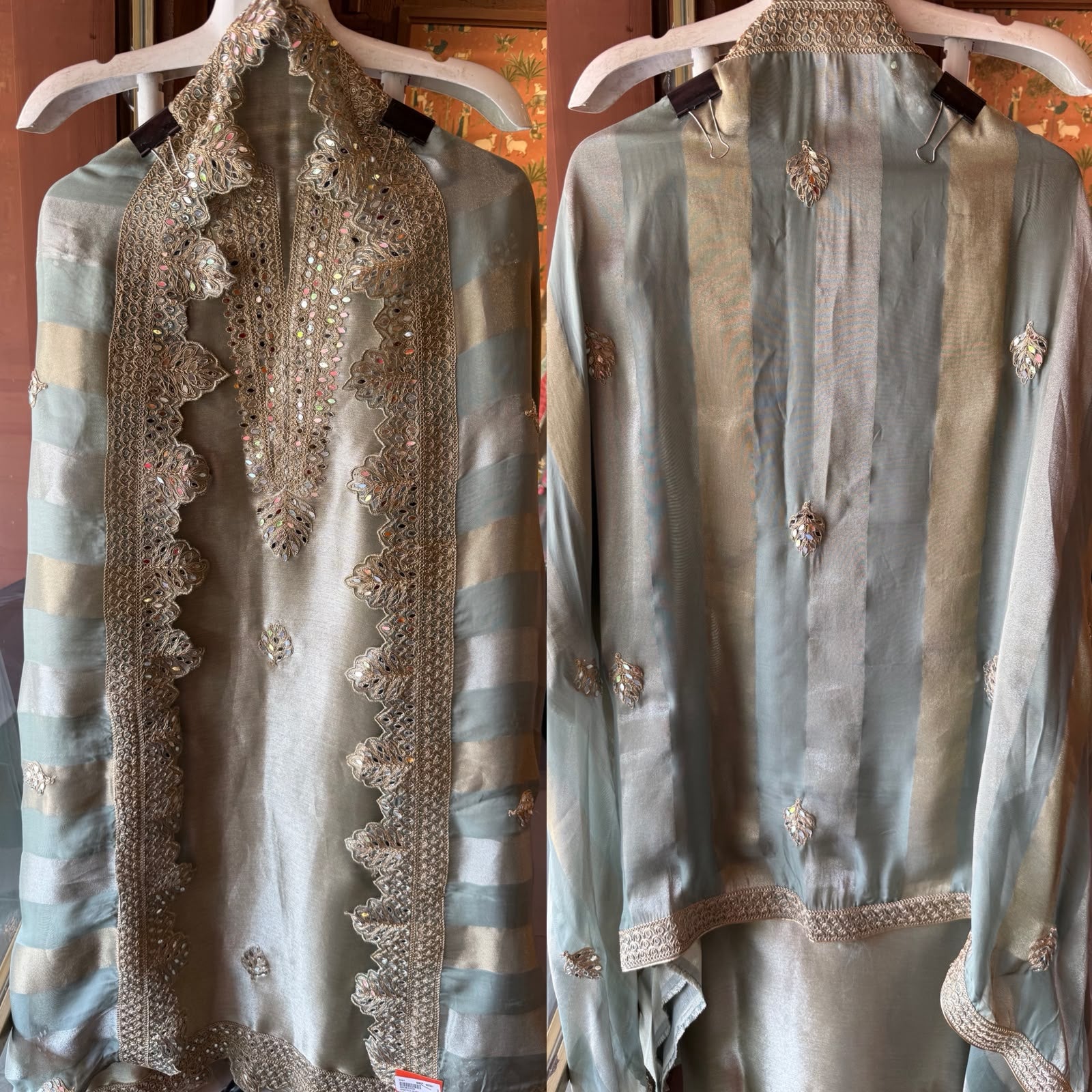 Elegant giraffe tissue Suit set