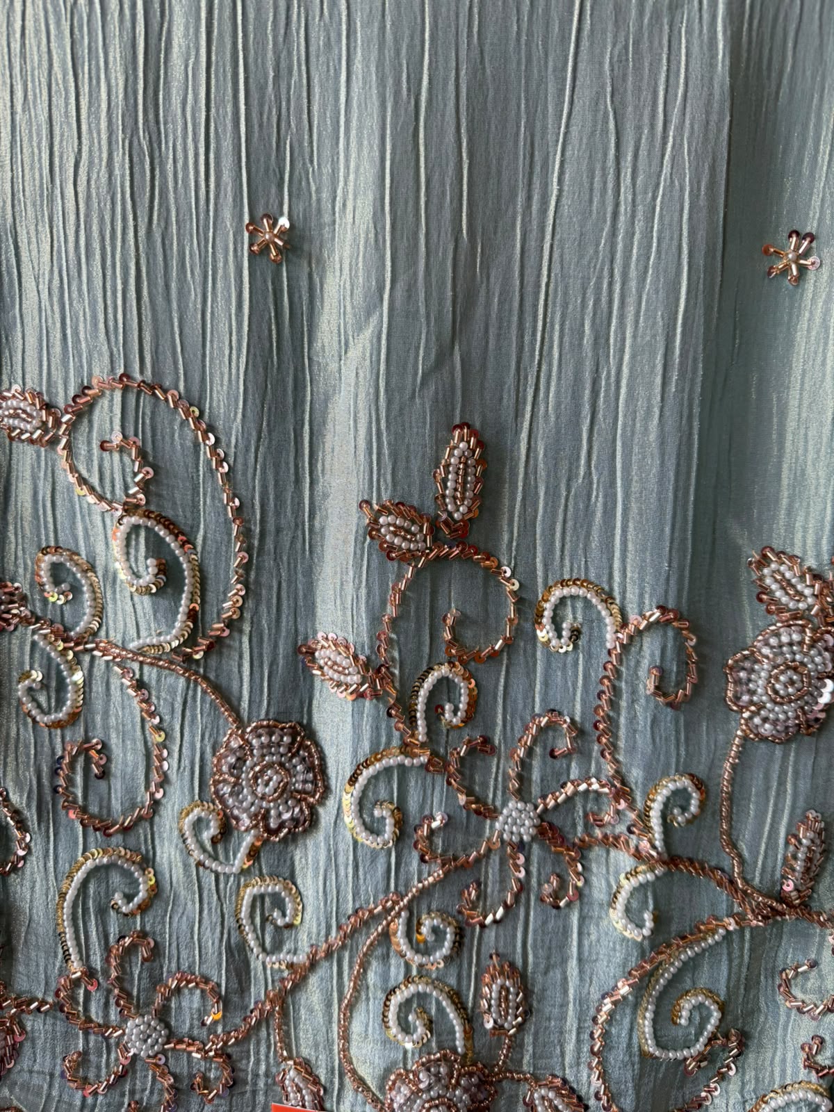 Premium crushed shimmer fabric unstitched suit