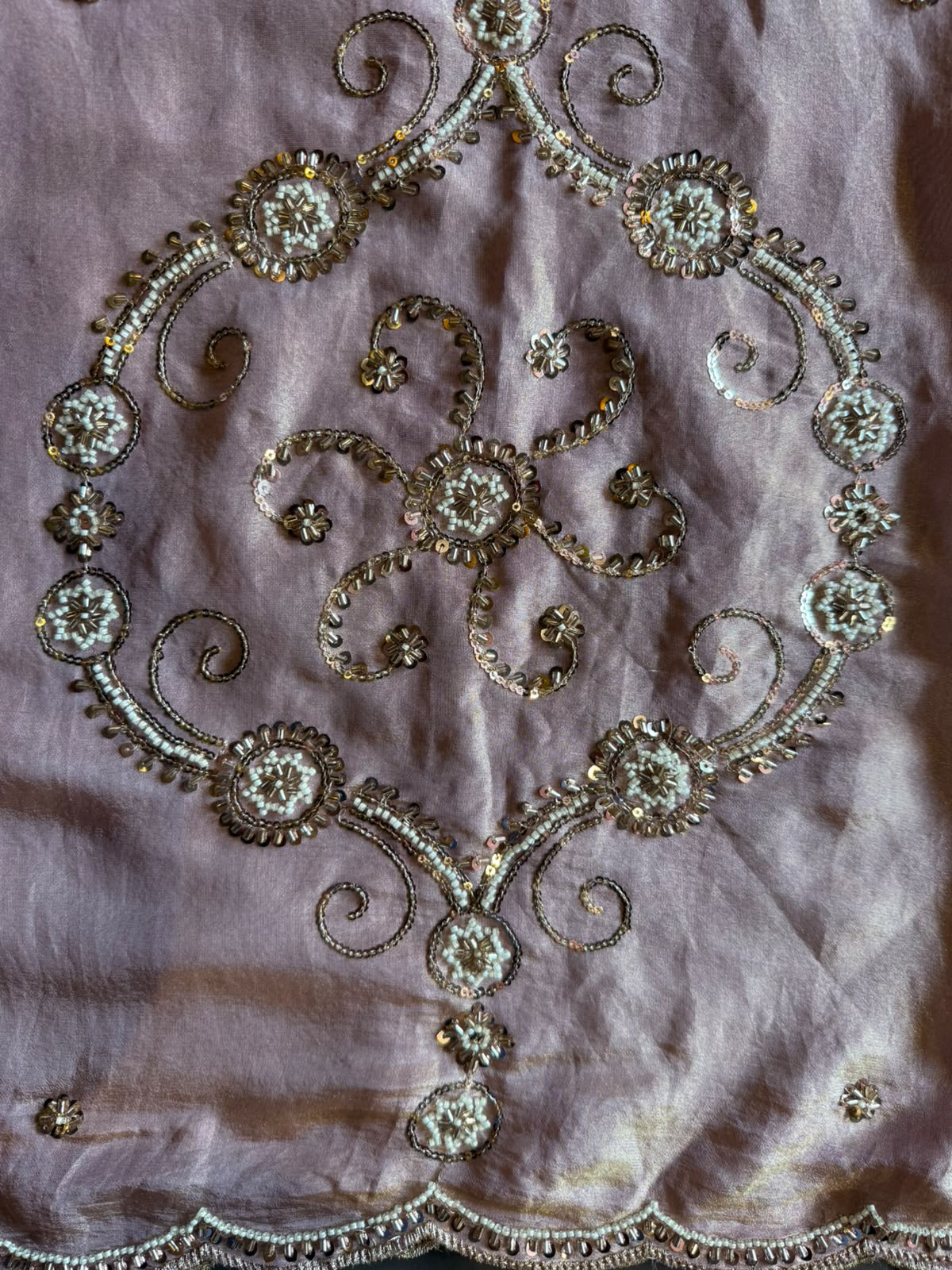 Premium crushed shimmer fabric unstitched suit