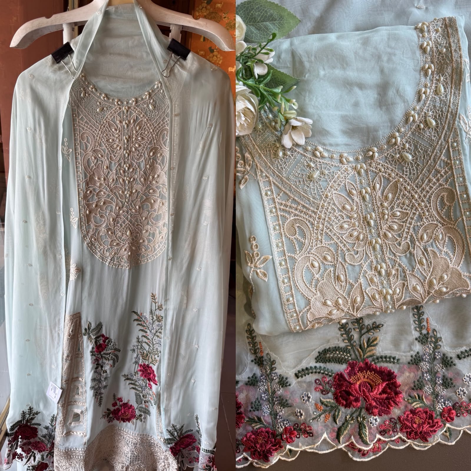 Organza Unstitched shirt