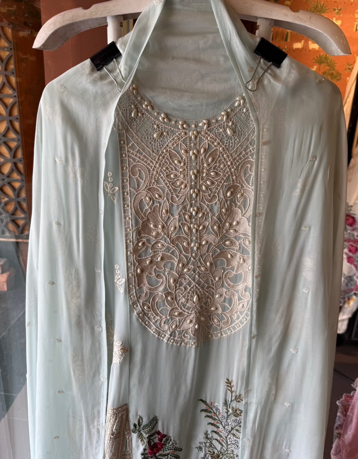 Organza Unstitched shirt