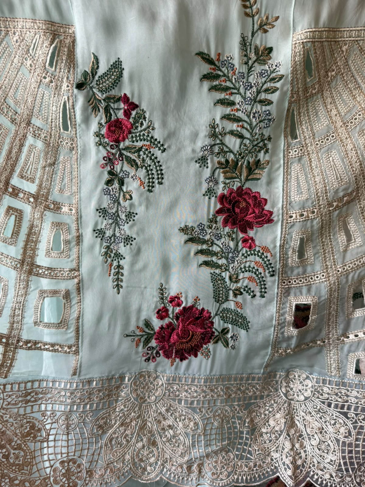 Organza Unstitched shirt