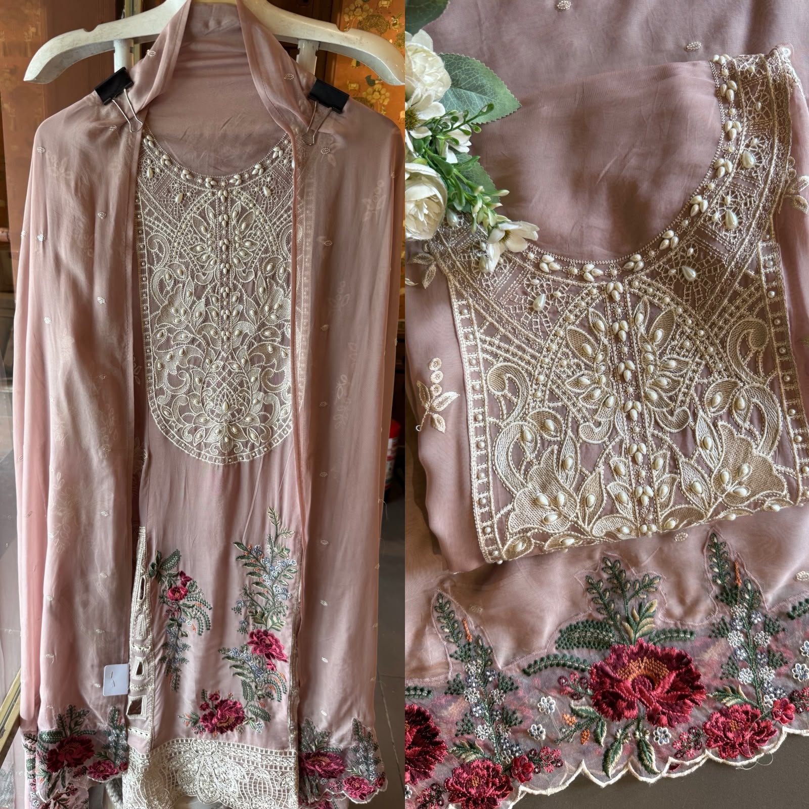 Organza Unstitched shirt