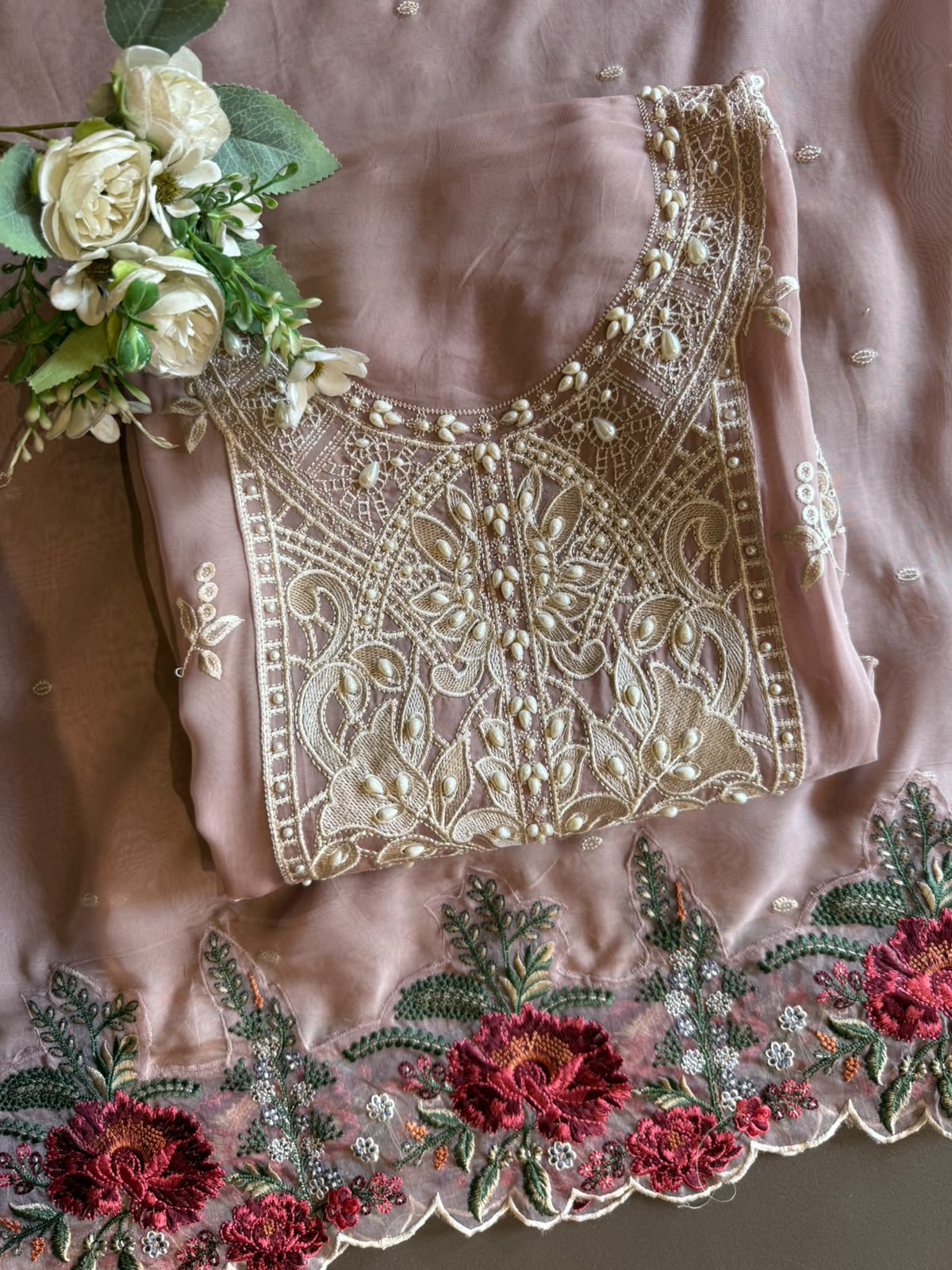Organza Unstitched shirt