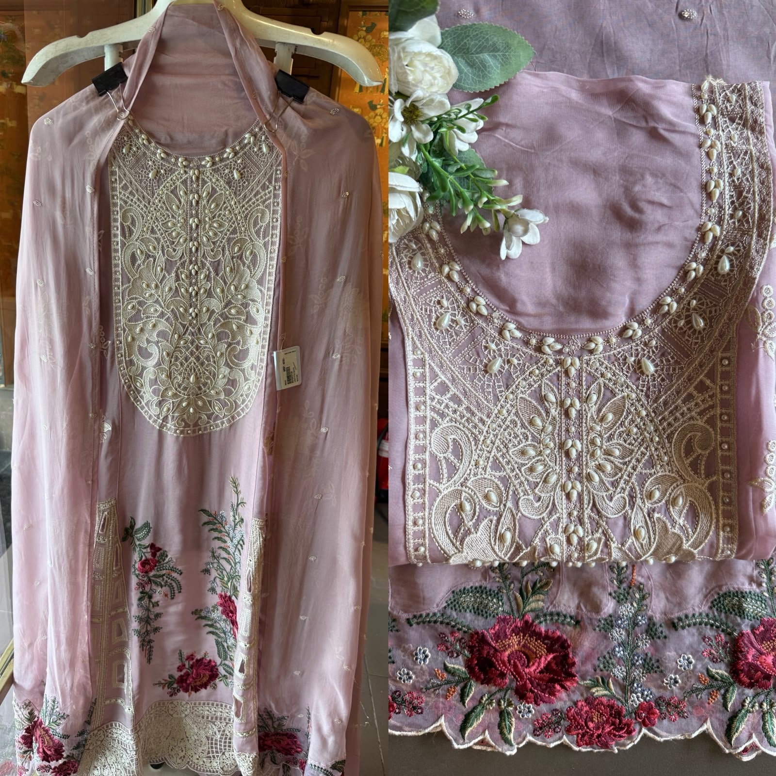 Organza Unstitched shirt