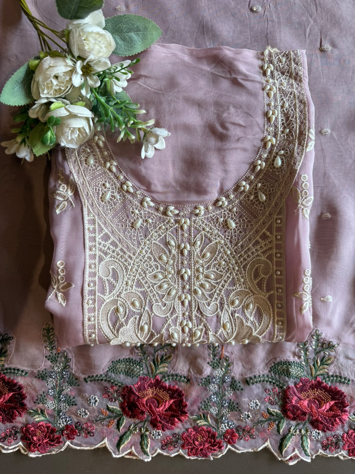 Organza Unstitched shirt