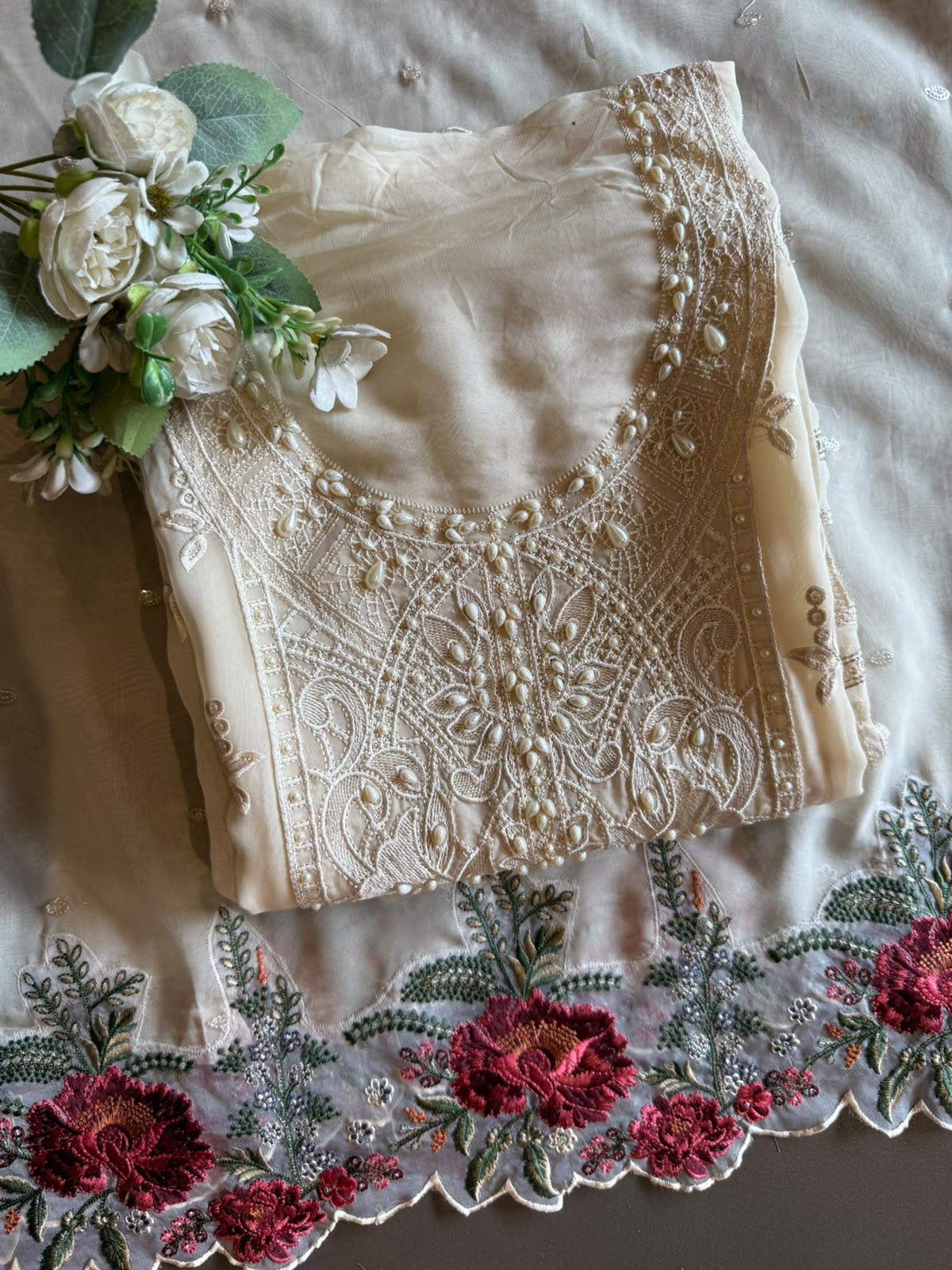 Organza Unstitched shirt