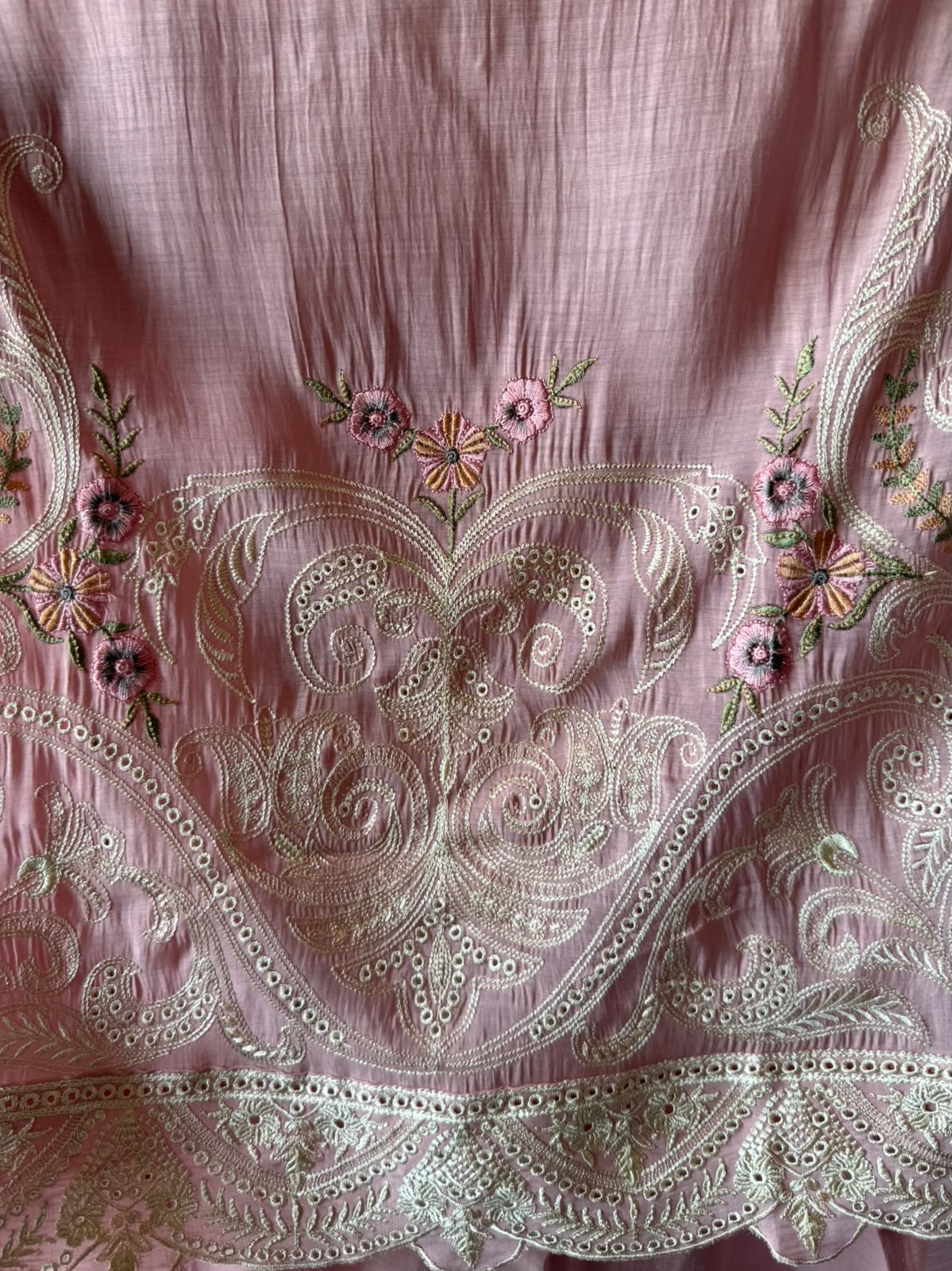 Mul chanderi Unstitched Suit set