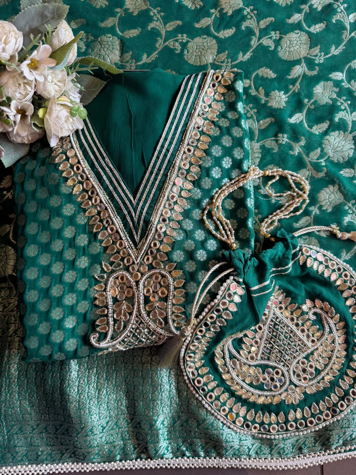 Banarsi Georgette Unstitched suit