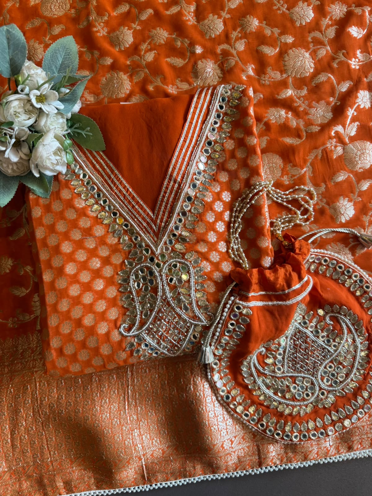 Banarsi Georgette Unstitched suit