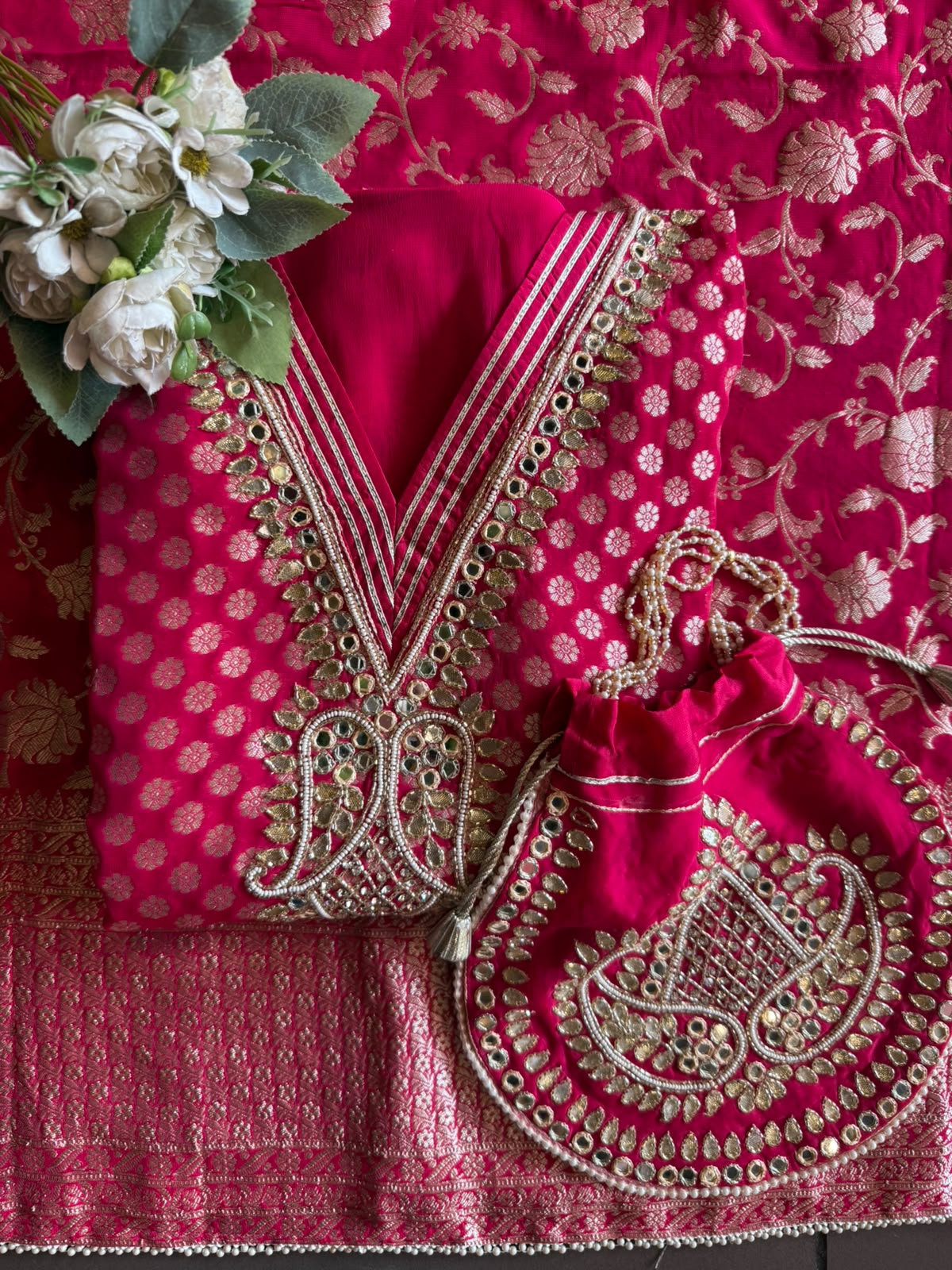 Banarsi Georgette Unstitched suit