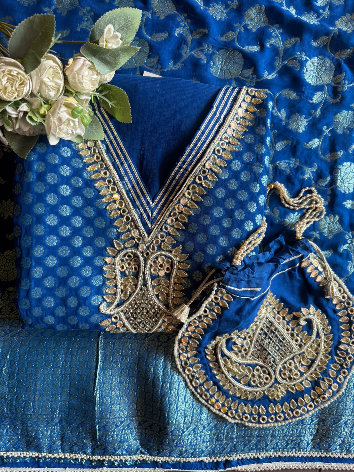 Banarsi Georgette Unstitched suit