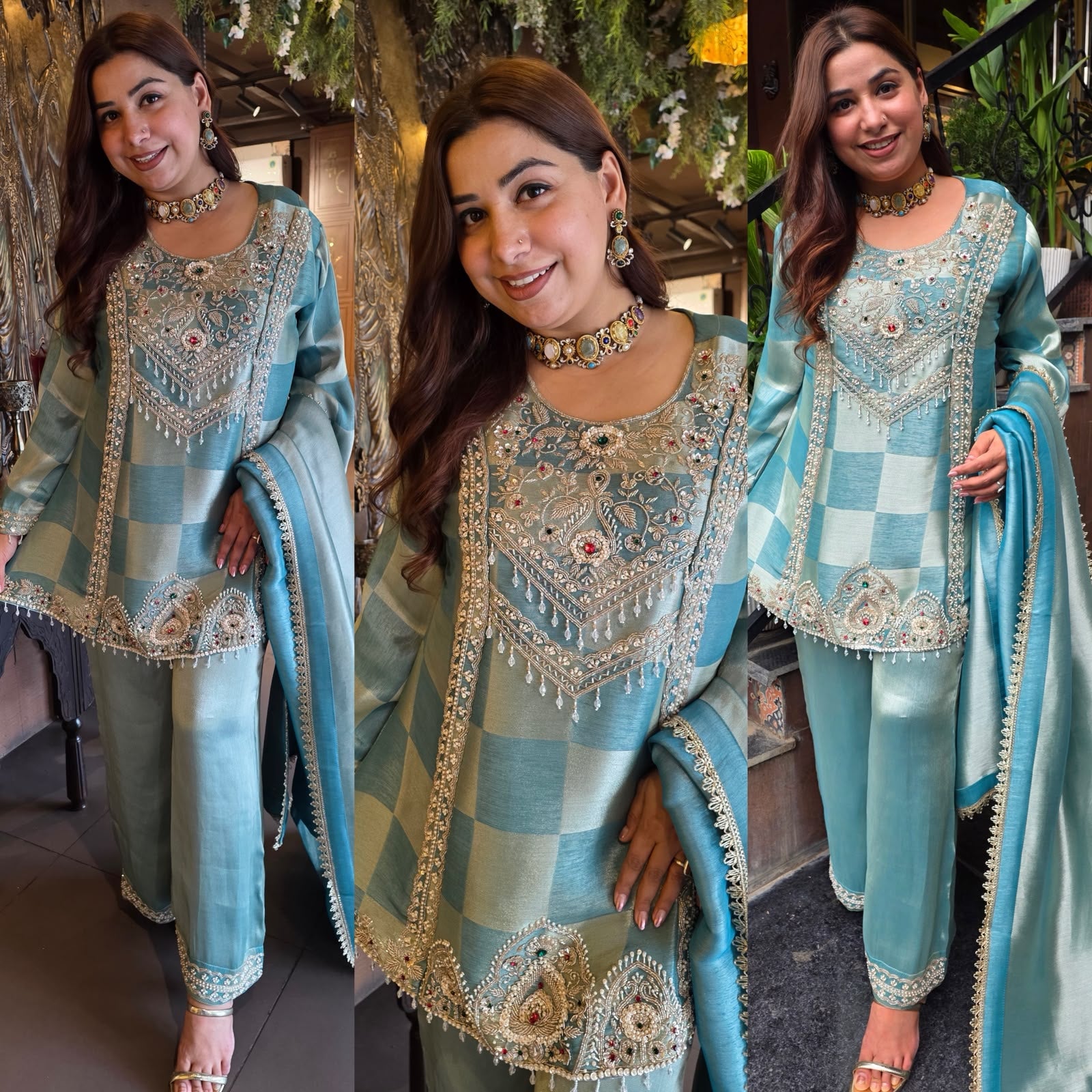 Pearl Embellished Designer Suit