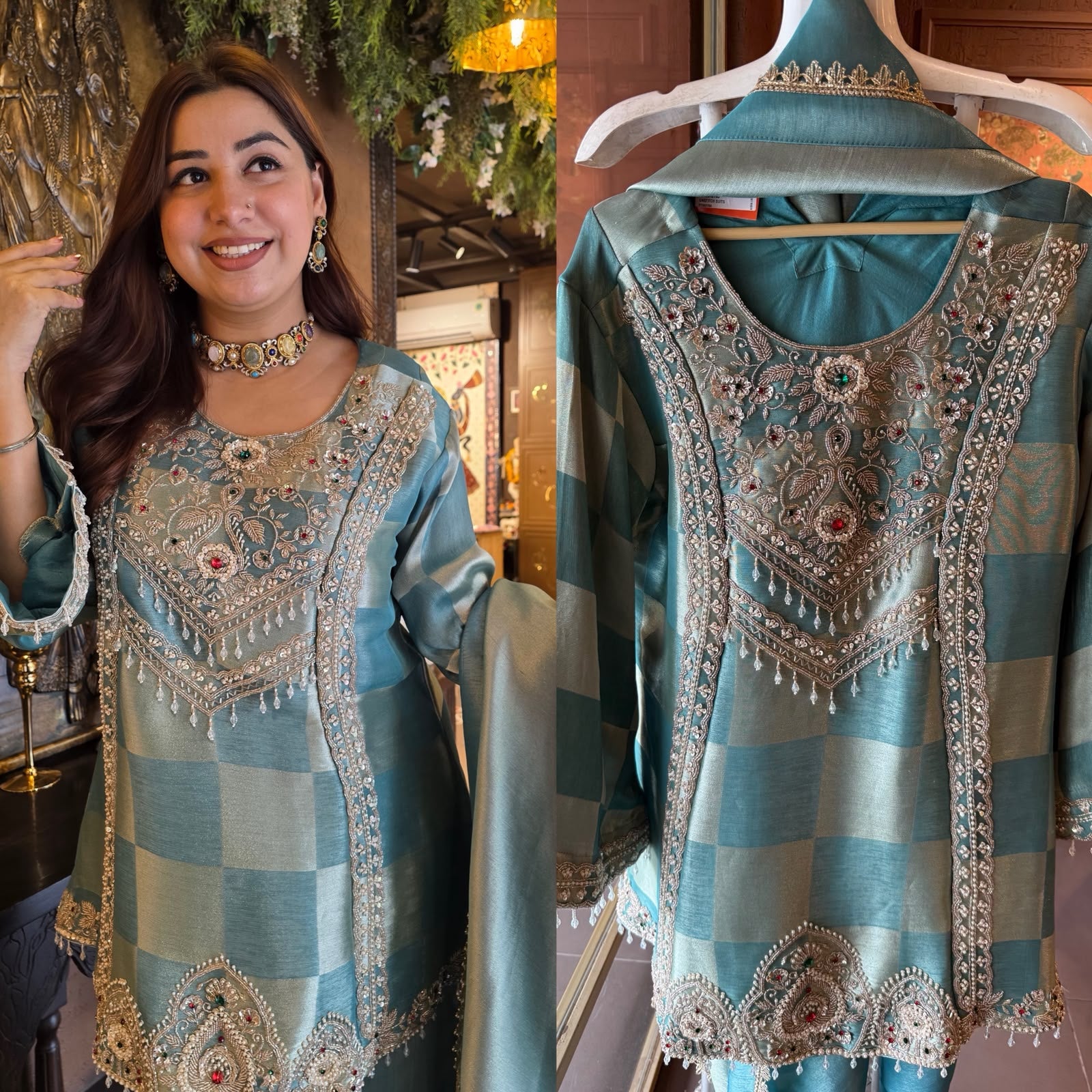 Pearl Embellished Designer Suit