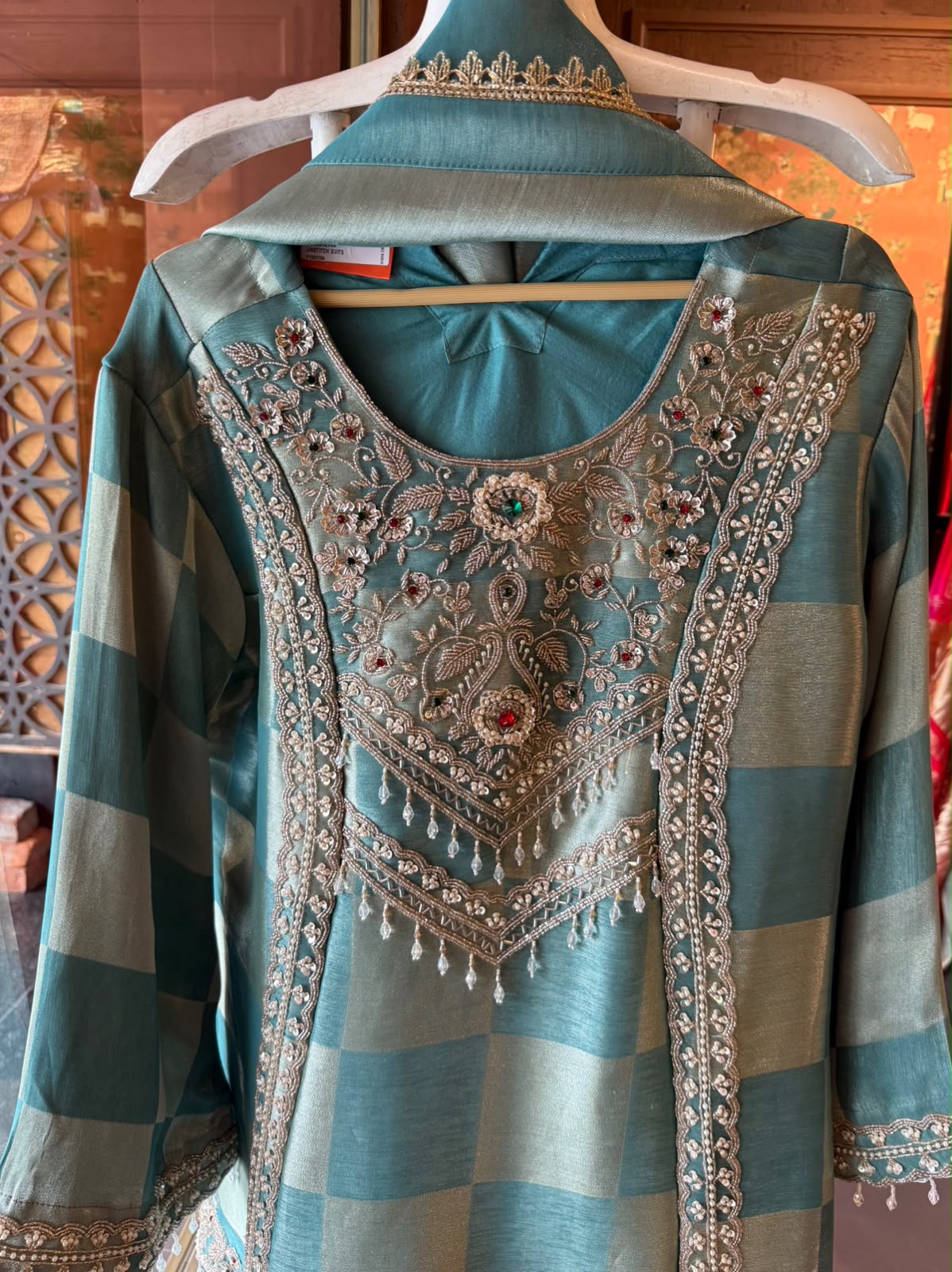 Pearl Embellished Designer Suit
