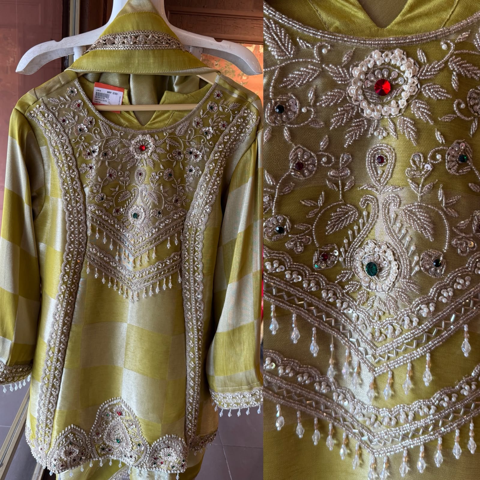 Pearl Embellished Designer Suit