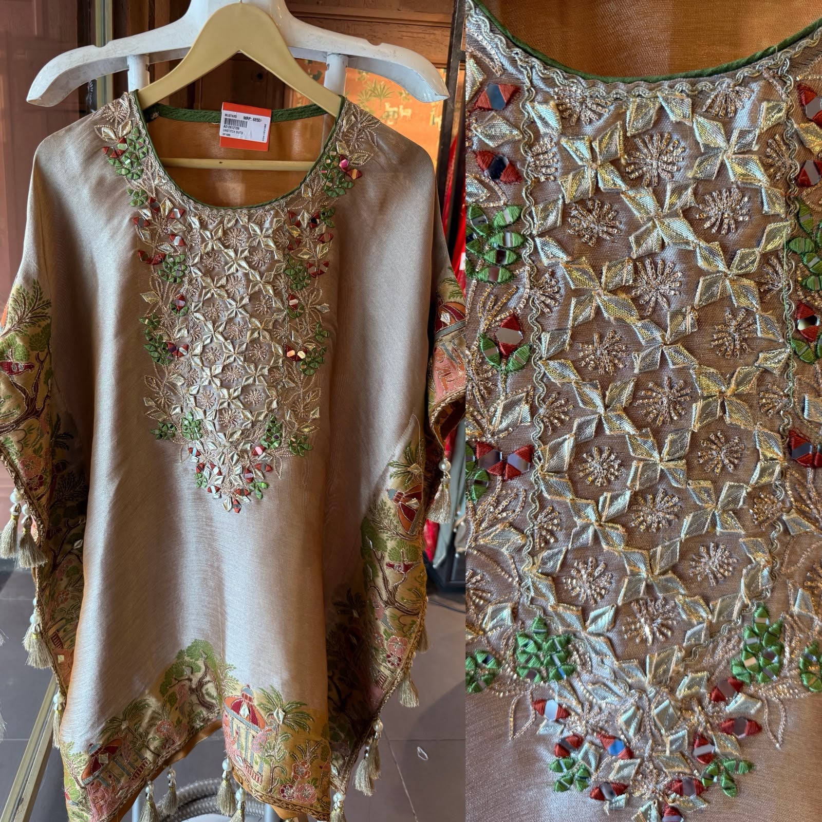 DESIGNER KAAFTAN SET WITH PURSE
