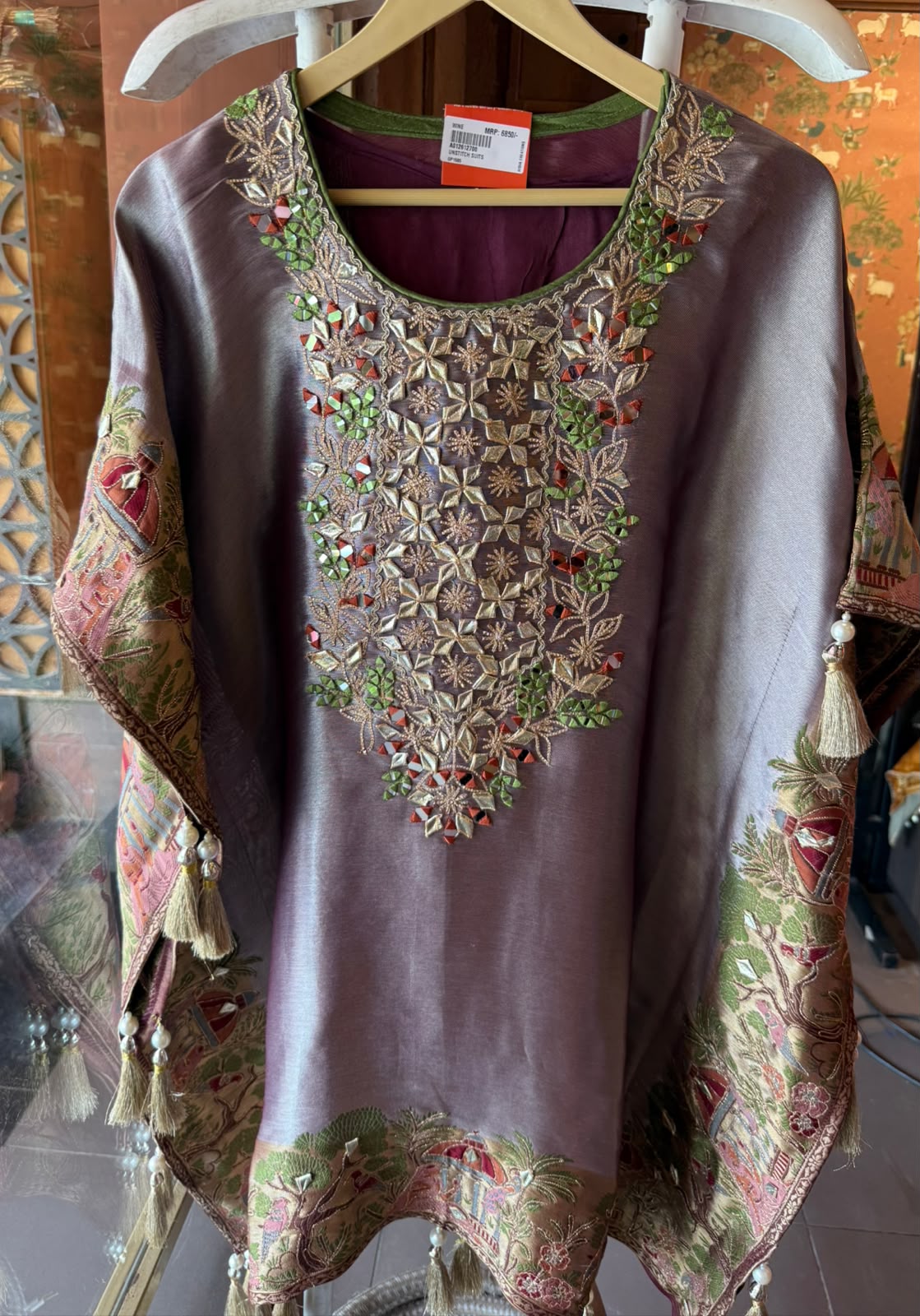 DESIGNER KAAFTAN SET WITH PURSE