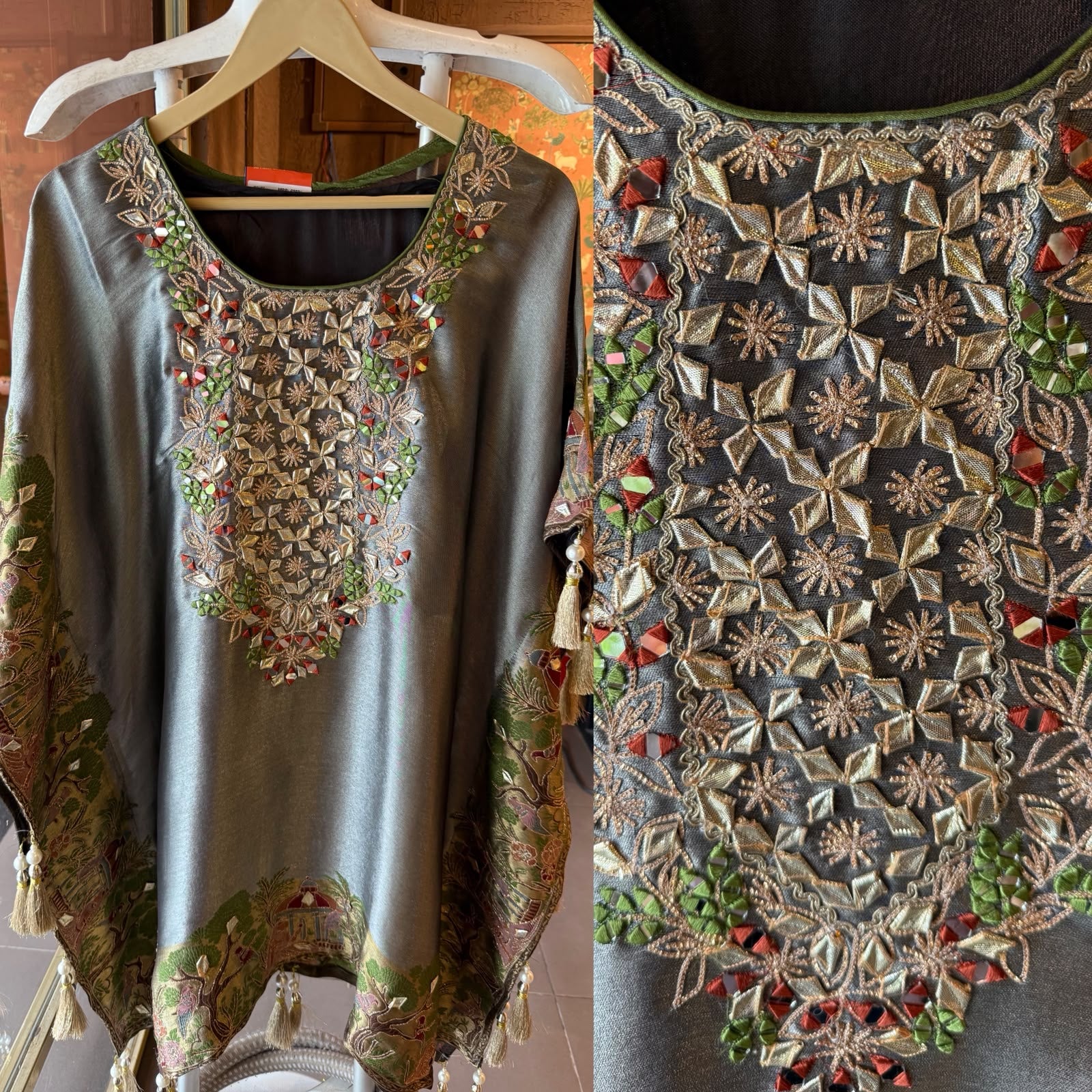 DESIGNER KAAFTAN SET WITH PURSE