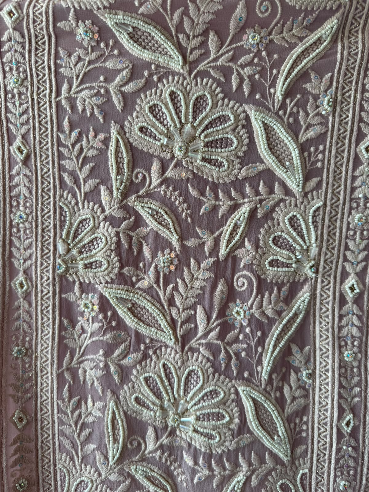 Elegant pastel Embroidered Lakhnavi Suit
