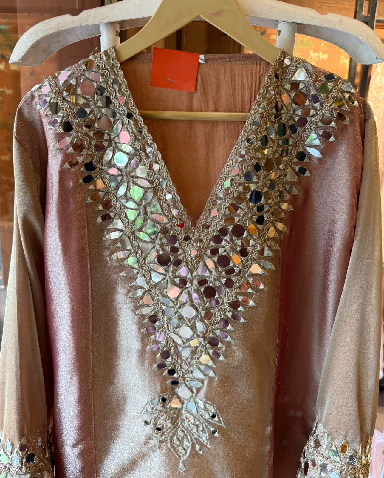 Mirror Work Festive Long dress Set