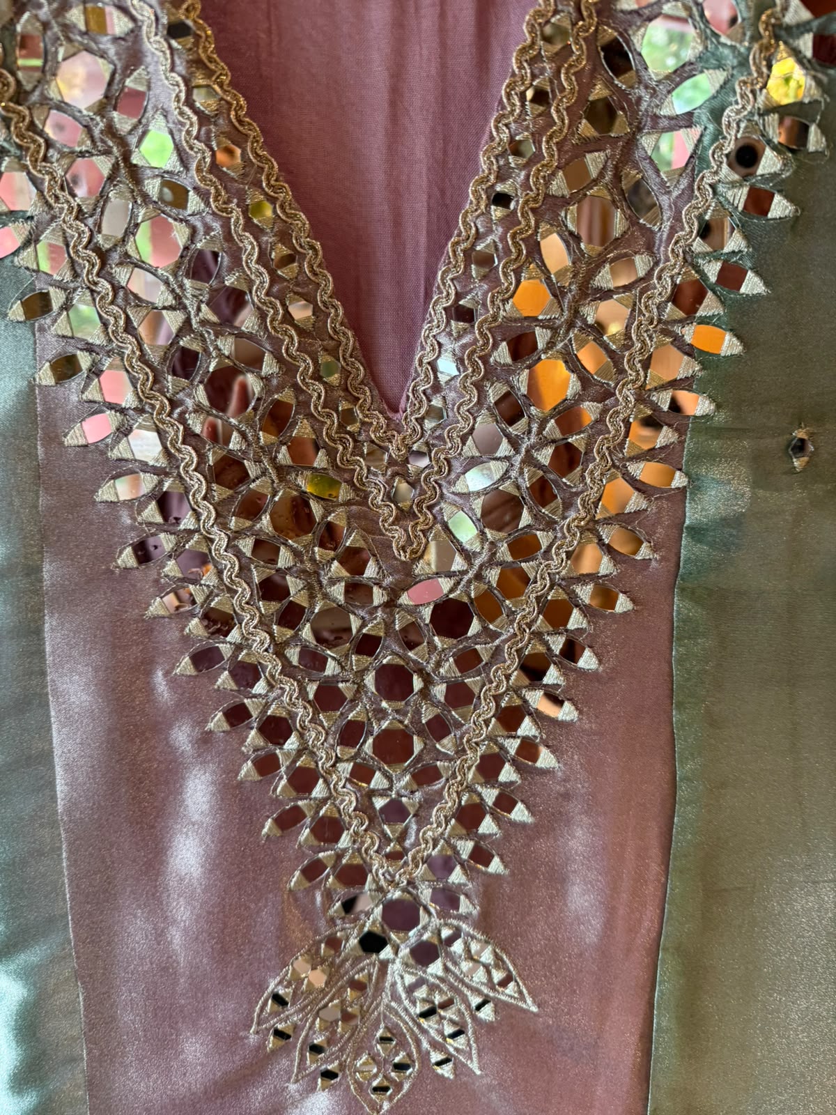 Mirror Work Festive Long dress Set