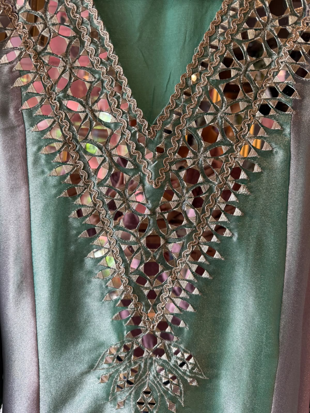 Mirror Work Festive Long dress Set