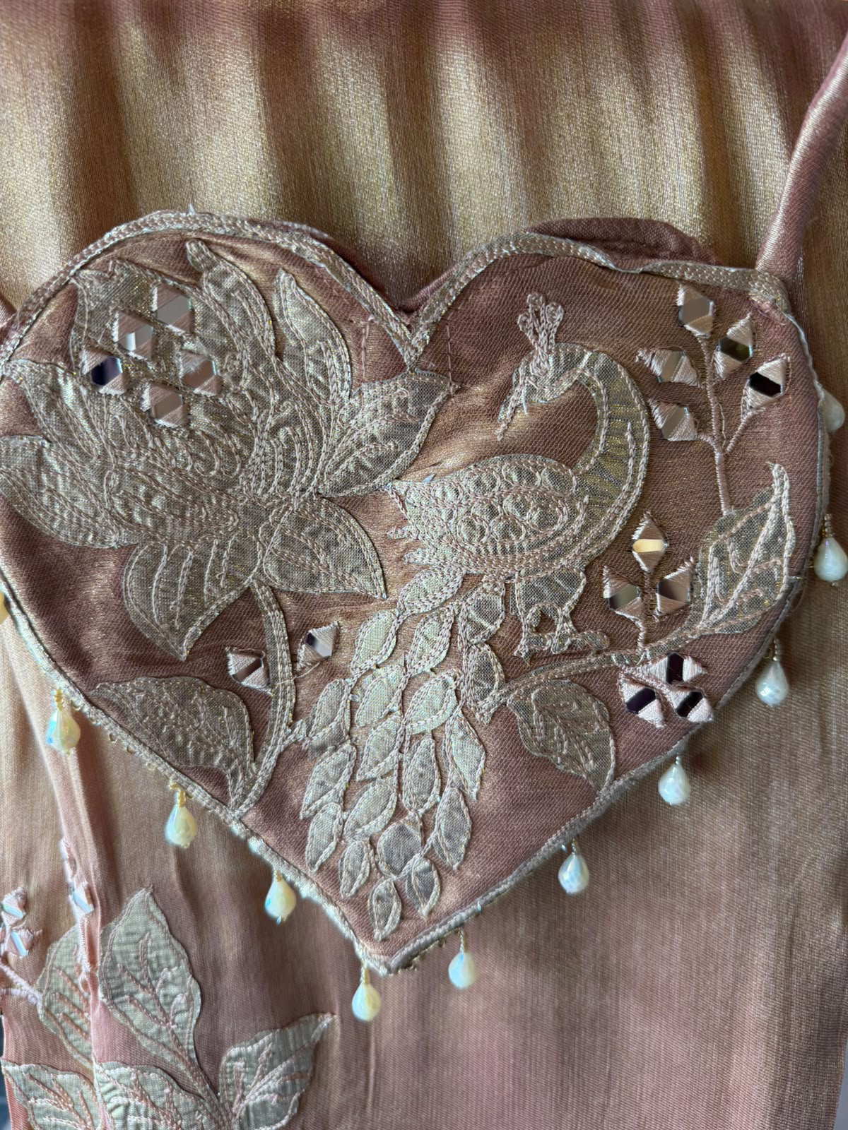 Peacock Embroidered Suit Set