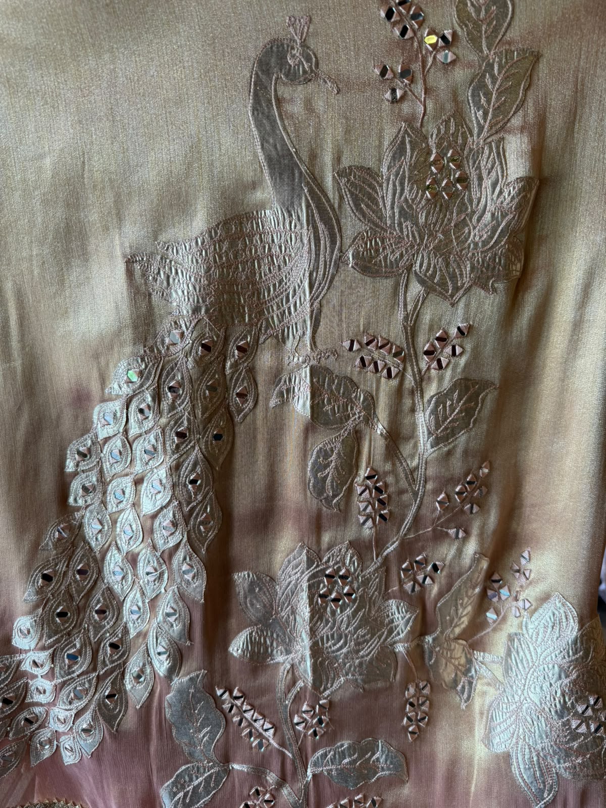 Peacock Embroidered Suit Set