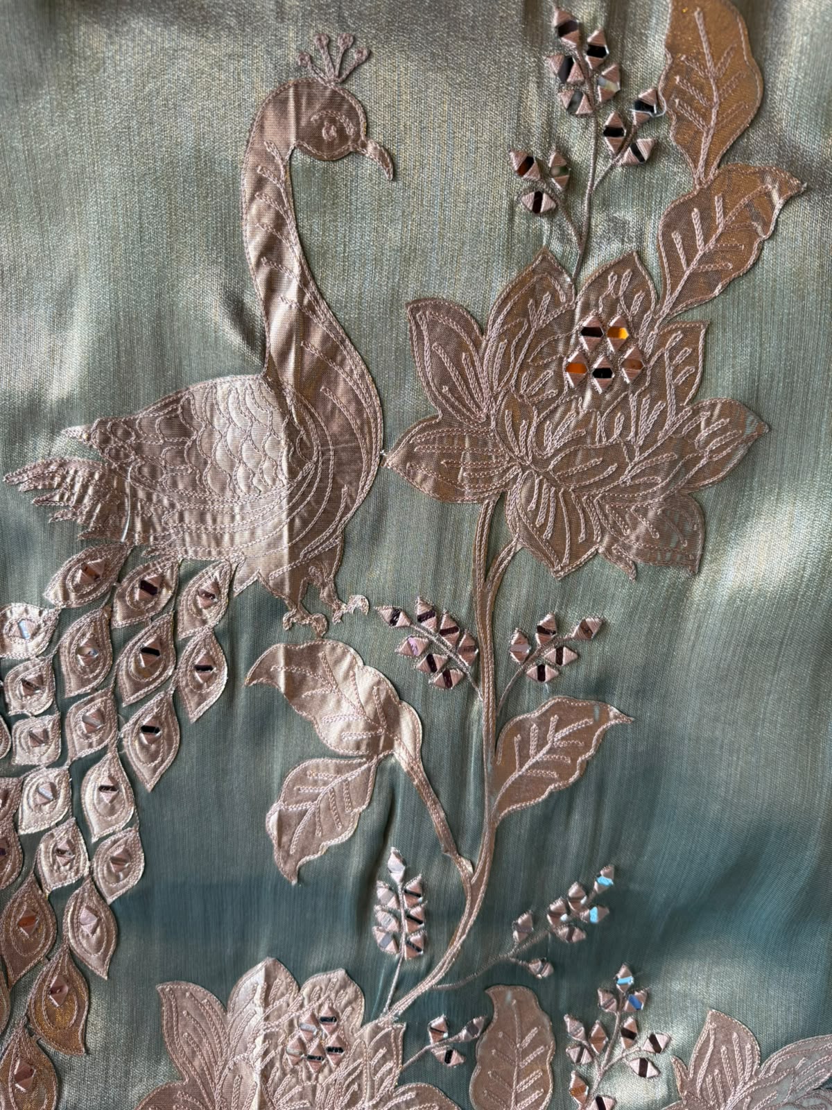 Peacock Embroidered Suit Set