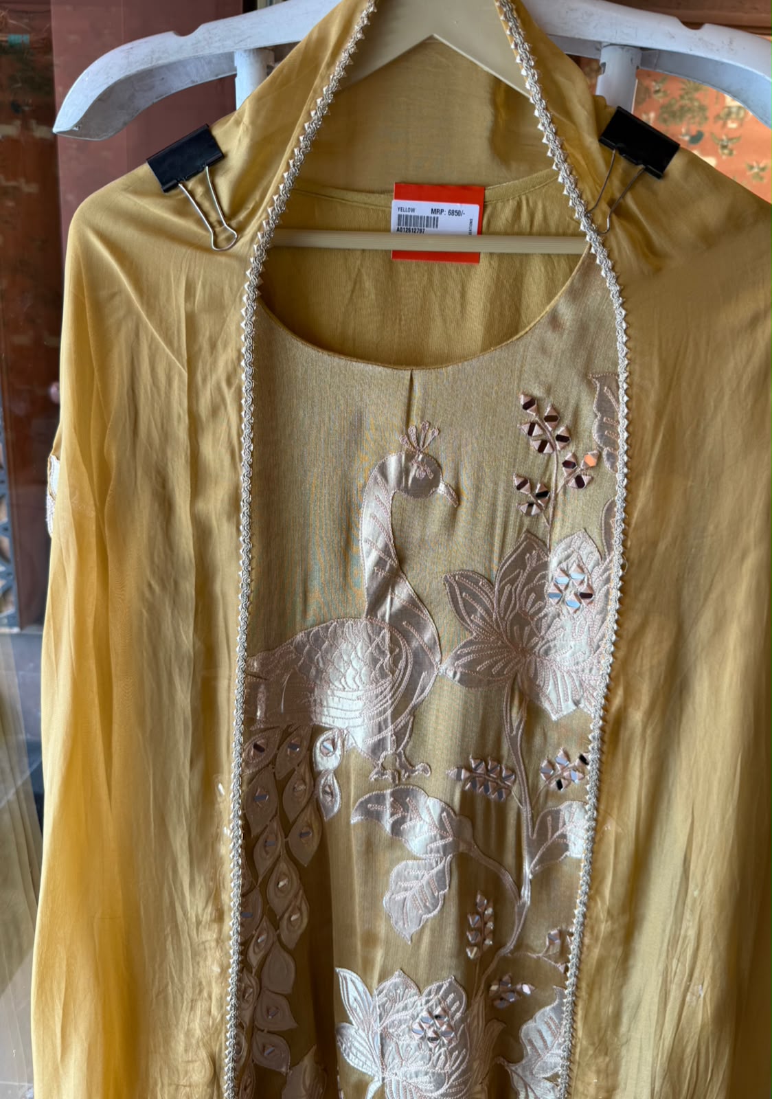 Peacock Embroidered Suit Set
