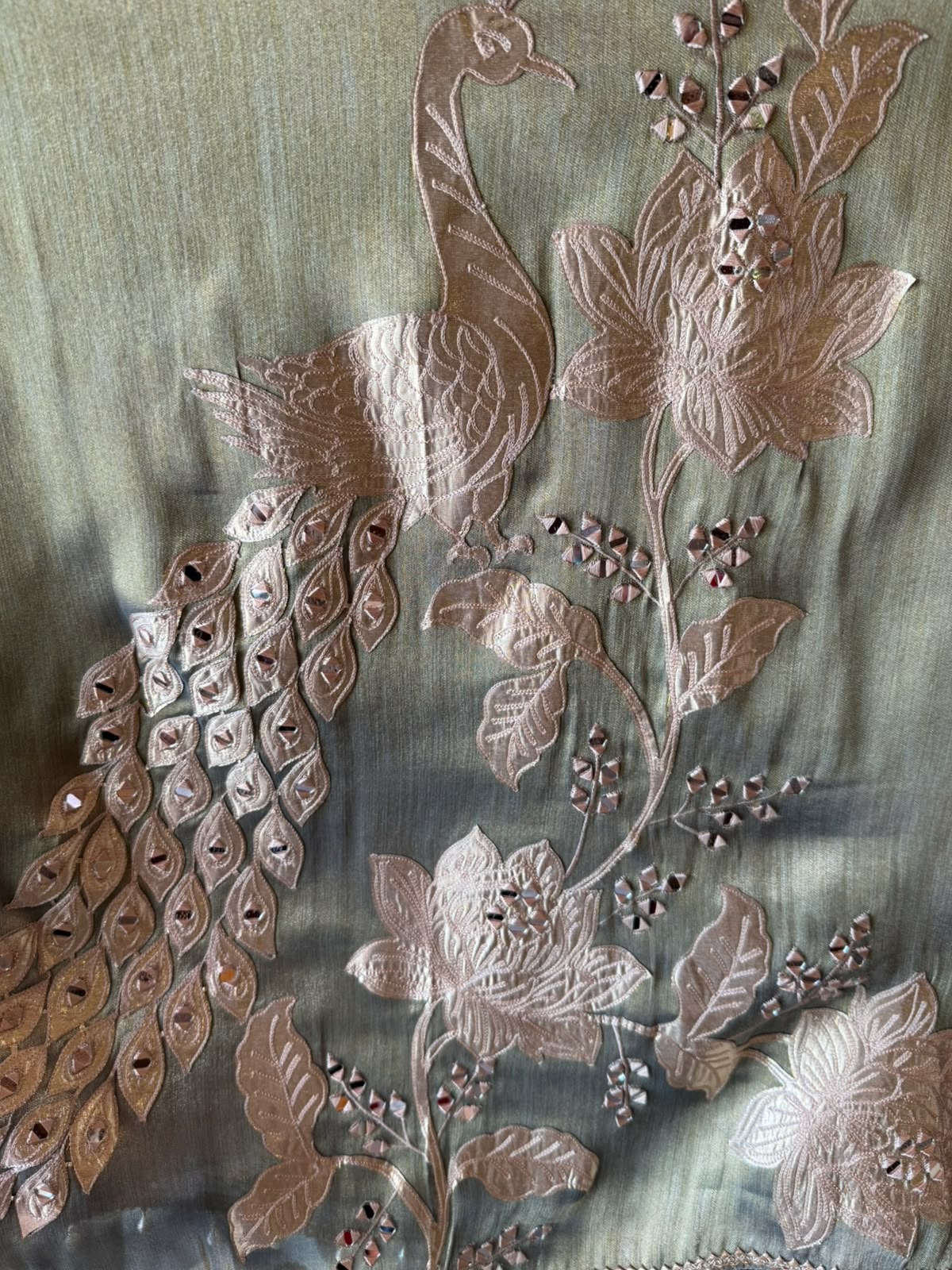 Peacock Embroidered Suit Set